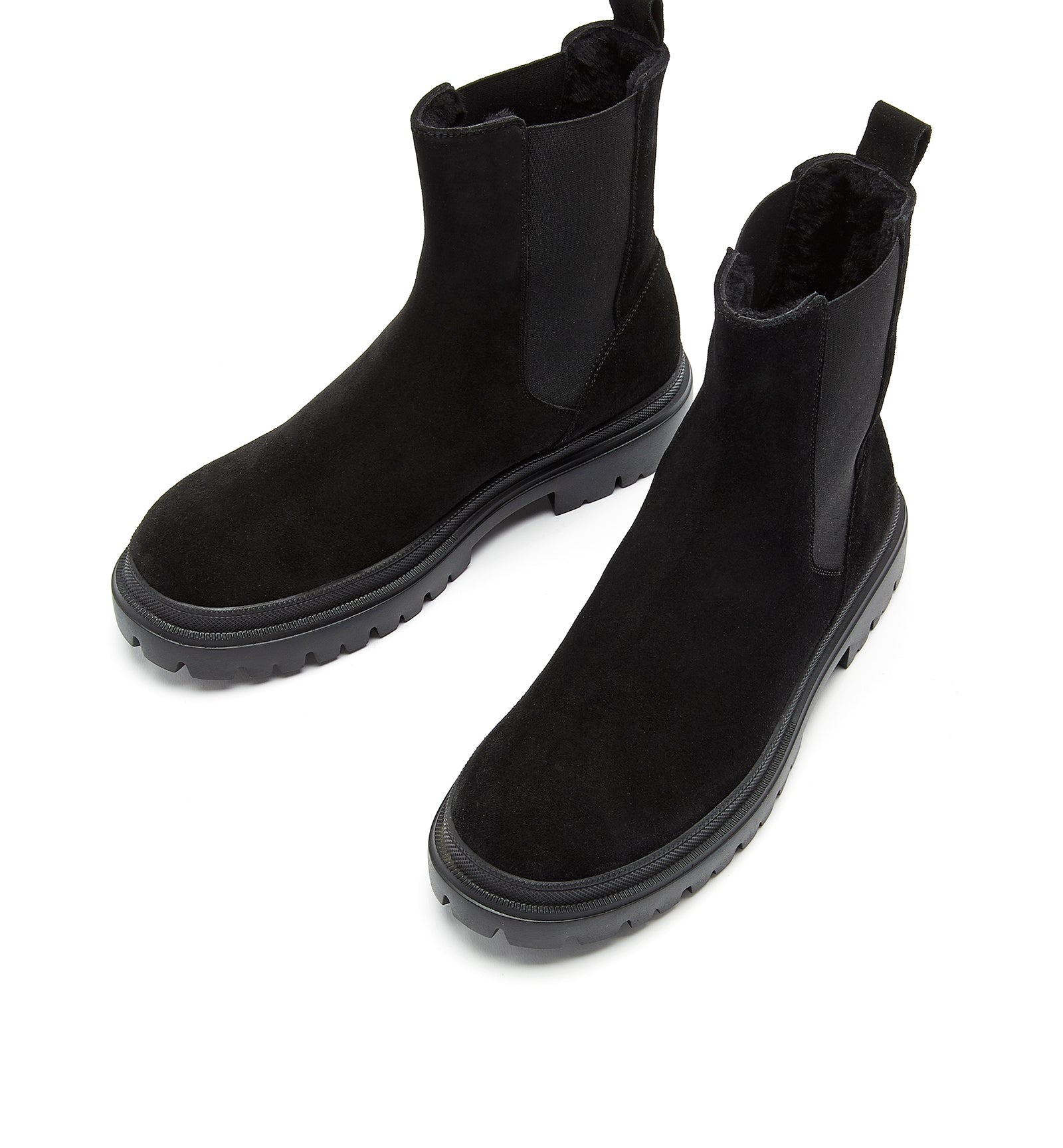 LEWIS MEN'S SHEARLING-LINED SUEDE BOOT