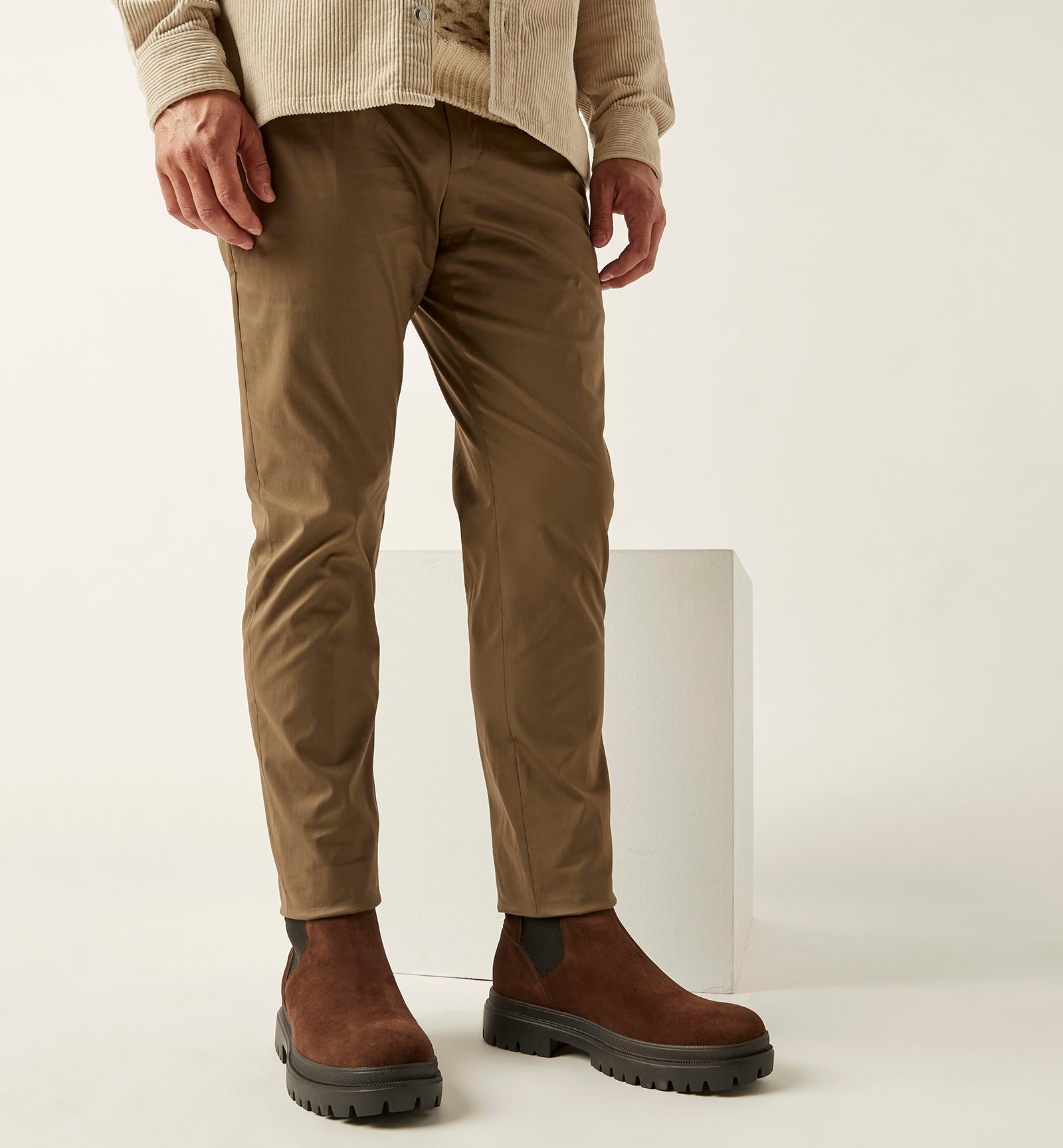 LEWIS MEN'S SHEARLING-LINED SUEDE BOOT