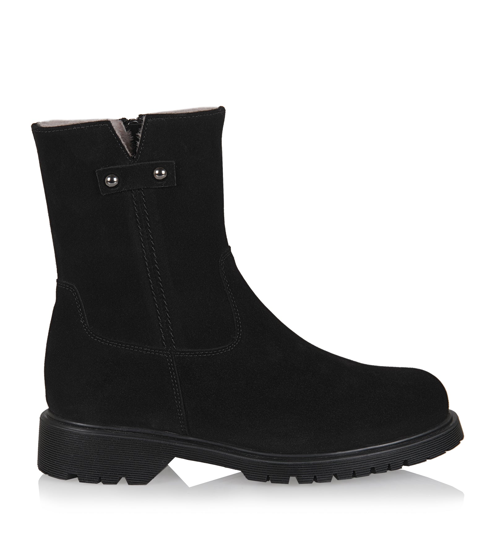 HOGAN SHEARLING-LINED SUEDE BOOTIE