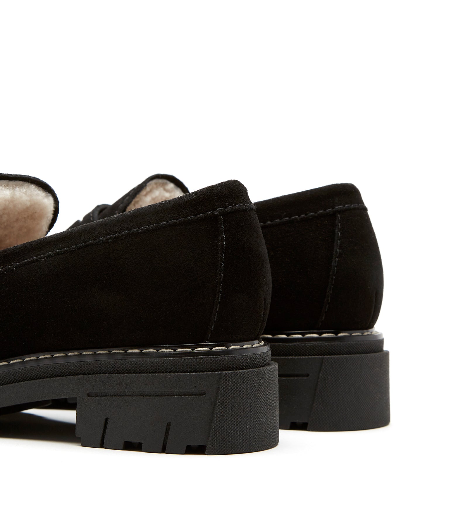 DONNY SHEARLING-LINED SUEDE LOAFER