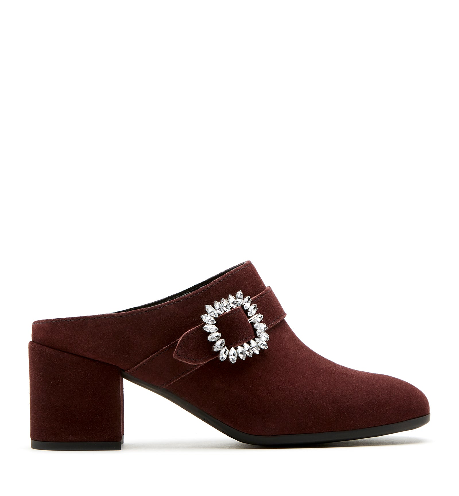 La Canadienne Jewels Suede Mule Wine 7