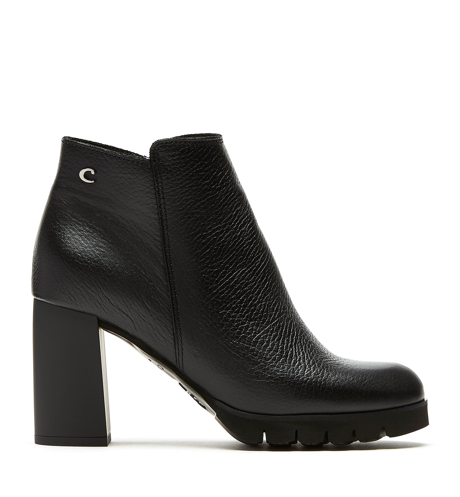 La Canadienne Maya Pebbled Leather Bootie Black 5