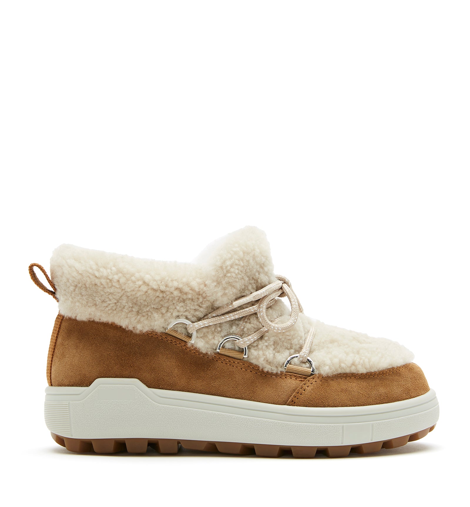 LAUPEN SHEARLING-LINED SUEDE BOOTIE
