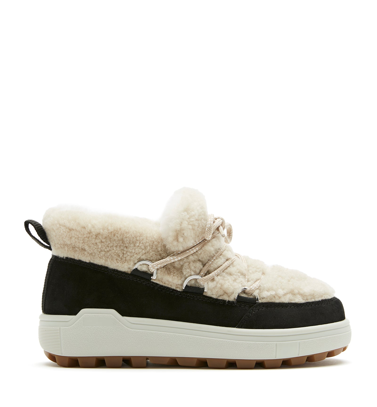 LAUPEN SHEARLING-LINED SUEDE BOOTIE
