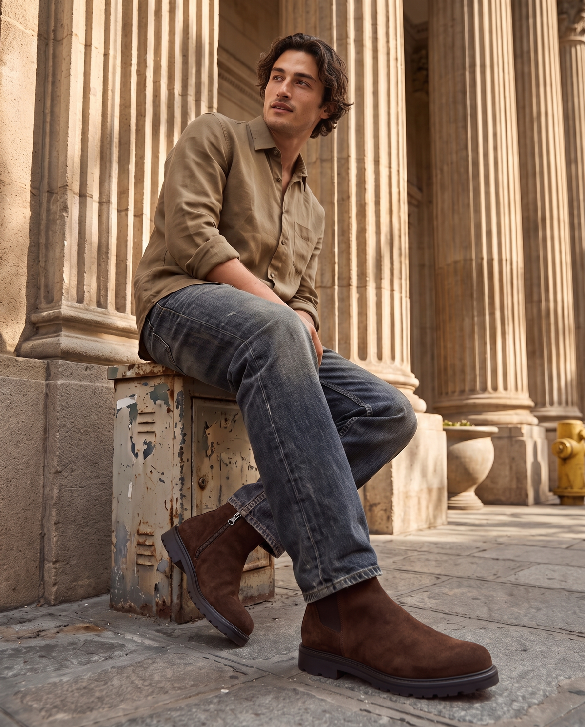 LUKAS MEN'S SHEARLING LINED SUEDE BOOT — Item 6 of 6