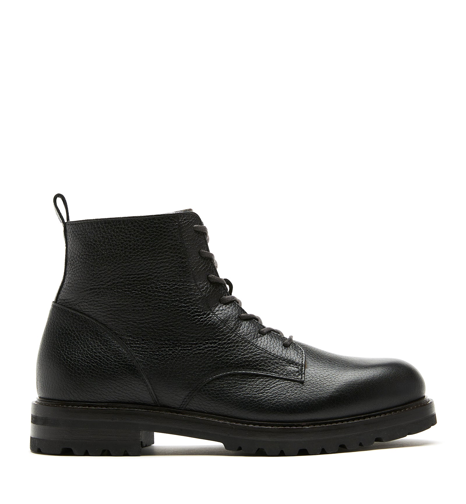 LUIS MEN'S SHEARLING-LINED PEBBLE LEATHER BOOT