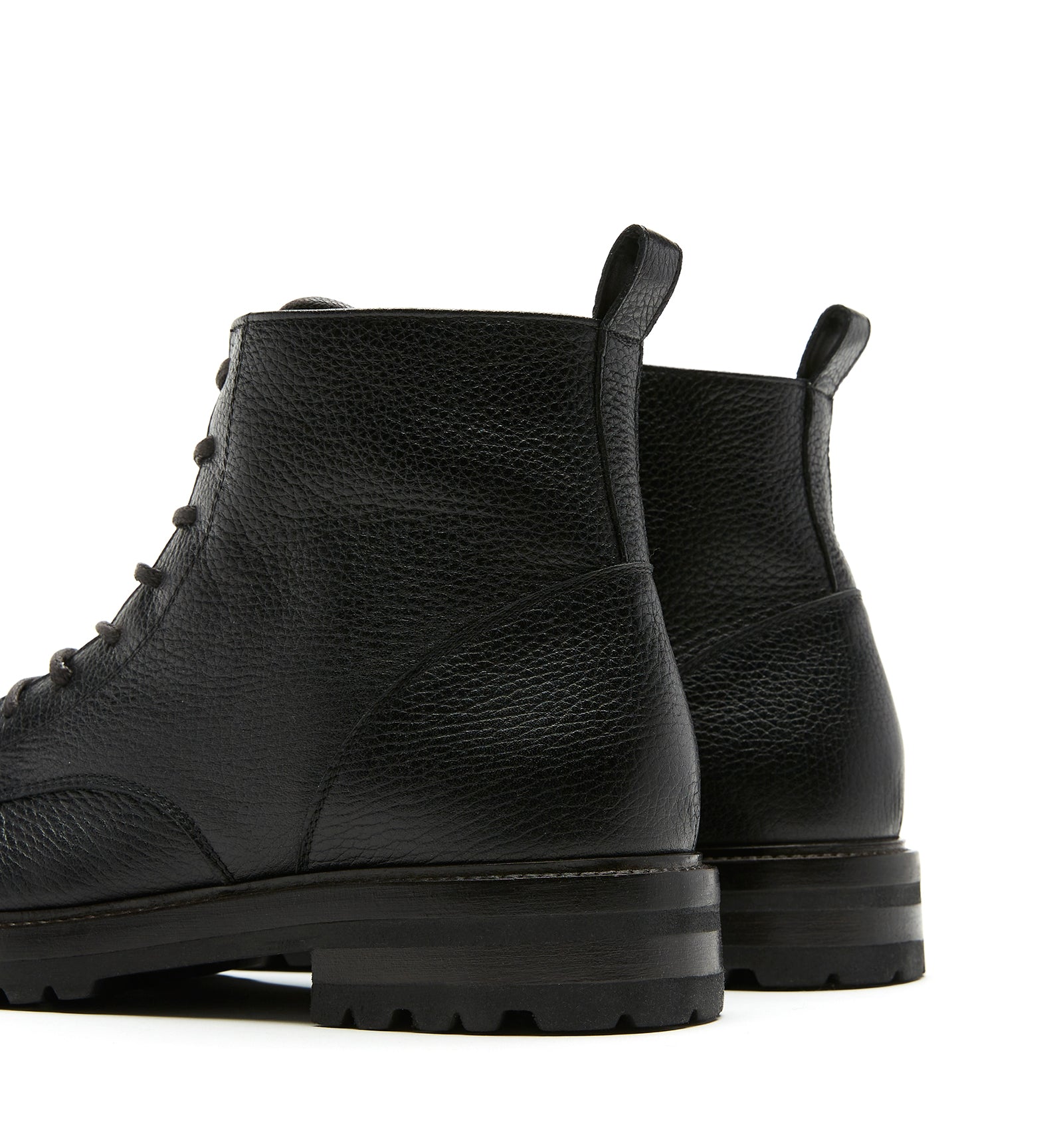 LUIS MEN'S SHEARLING-LINED PEBBLE LEATHER BOOT