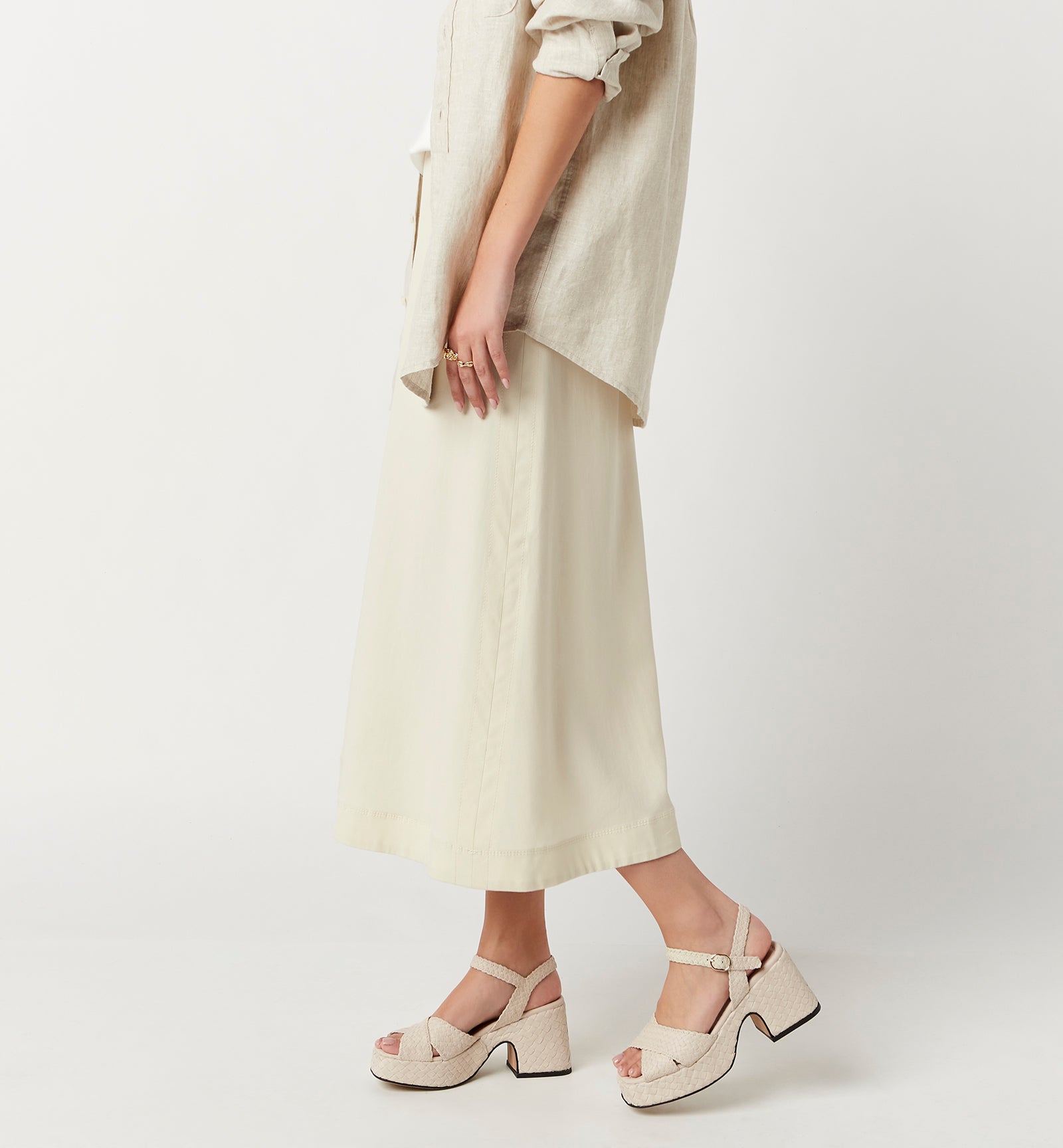 PAMMEE WOVEN LEATHER SANDAL