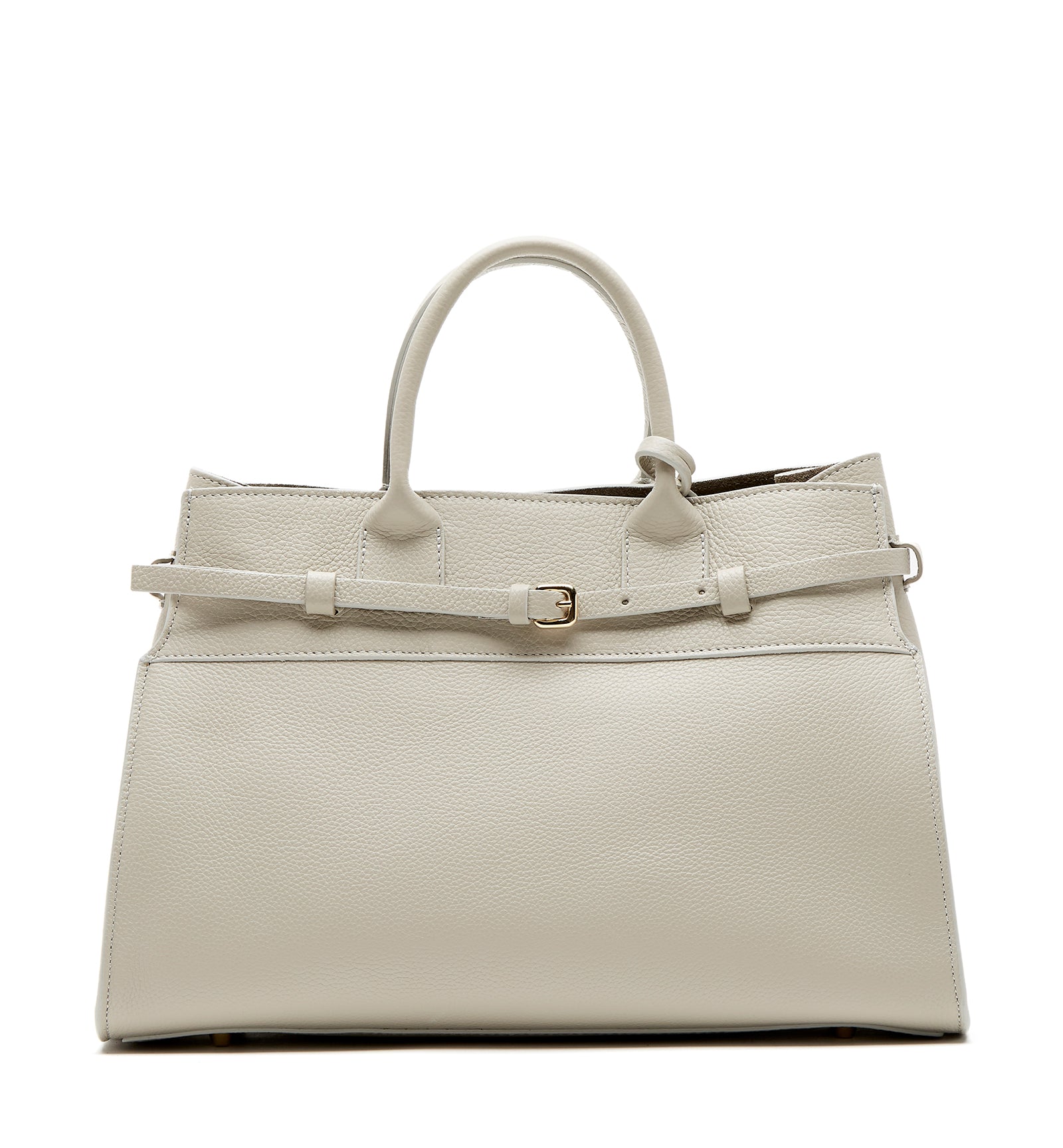 Grey leather tote sale