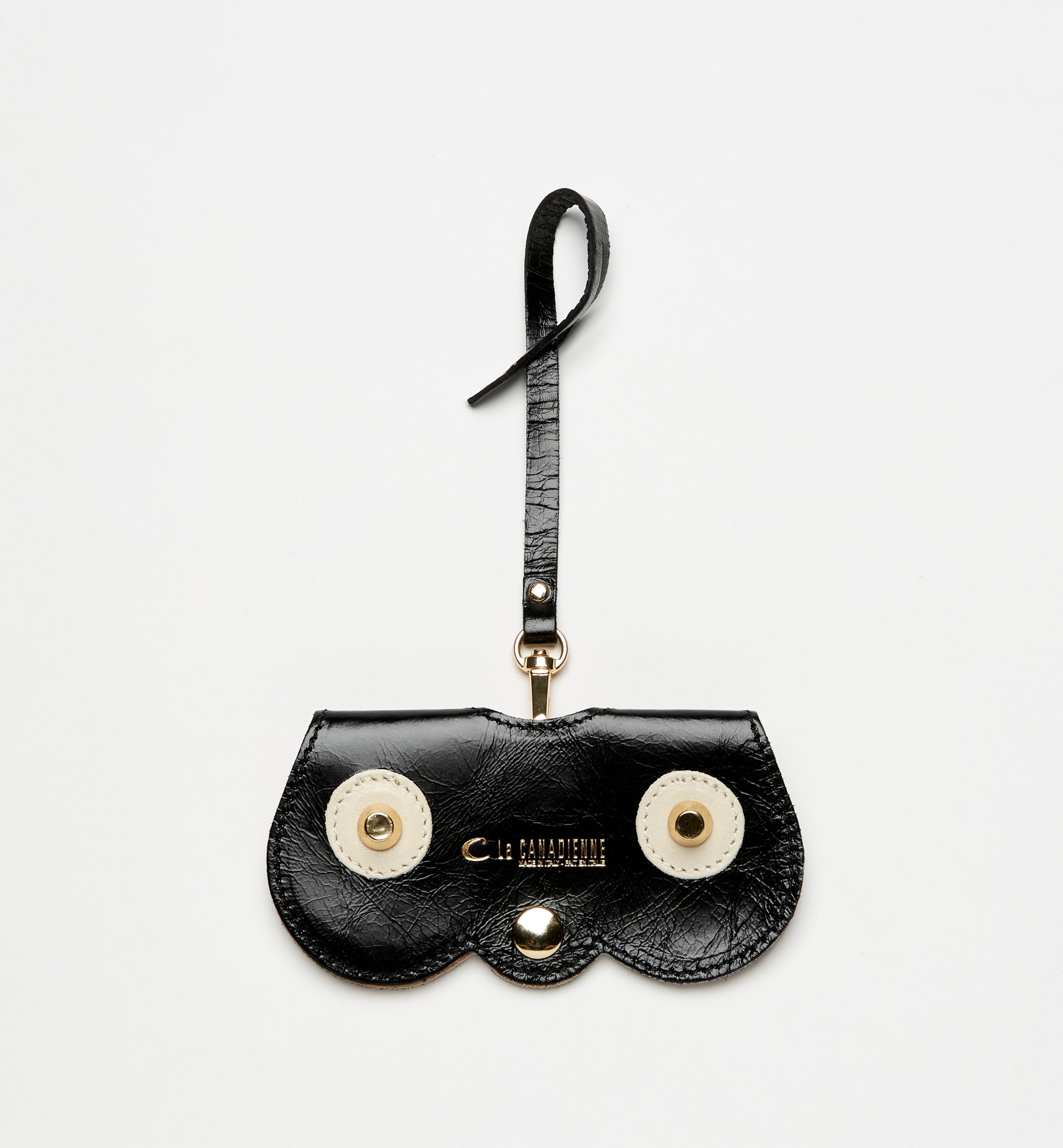 PUCK LEATHER SUNGLASS CLIP CASE