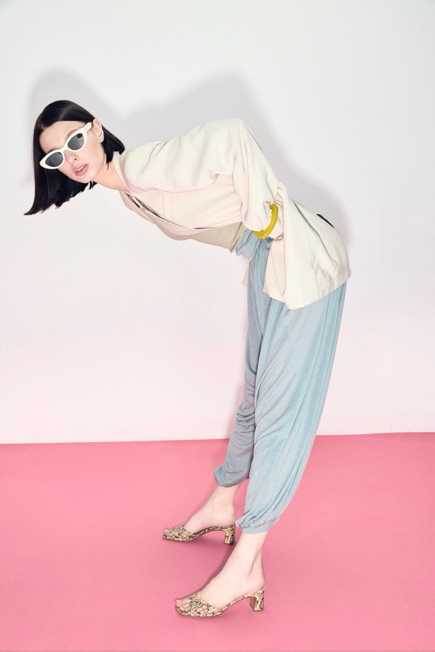 REECE SANDALE EN CUIR IMPRIMÉ SERPENT