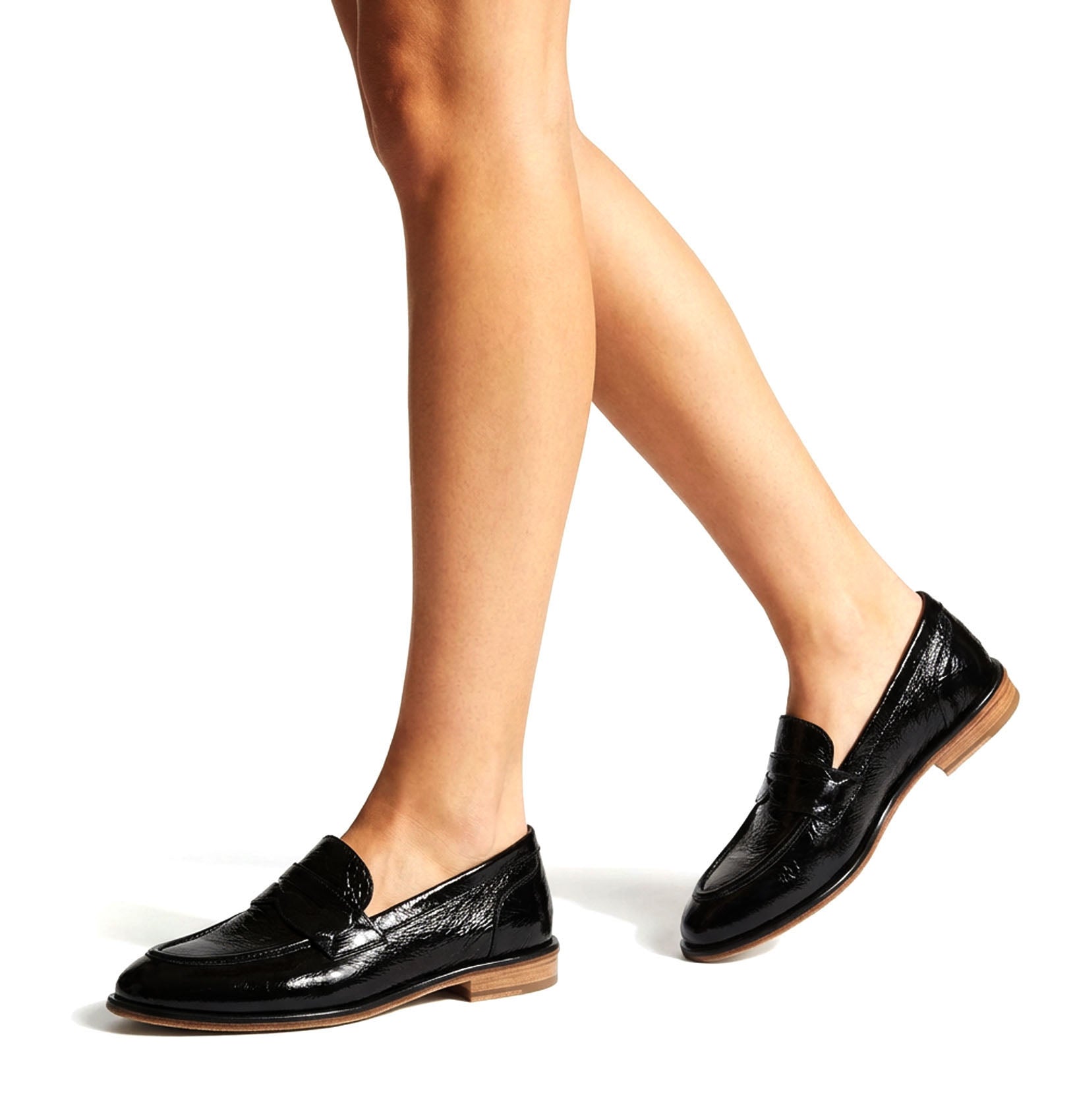 TRINITY MOCASSIN EN CUIR EFFET FROISSÉ
