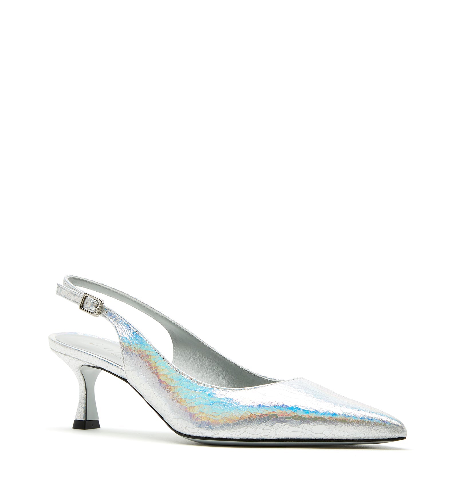 ALORA SLINGBACK CRINKLE LEATHER PUMP - La Canadienne
