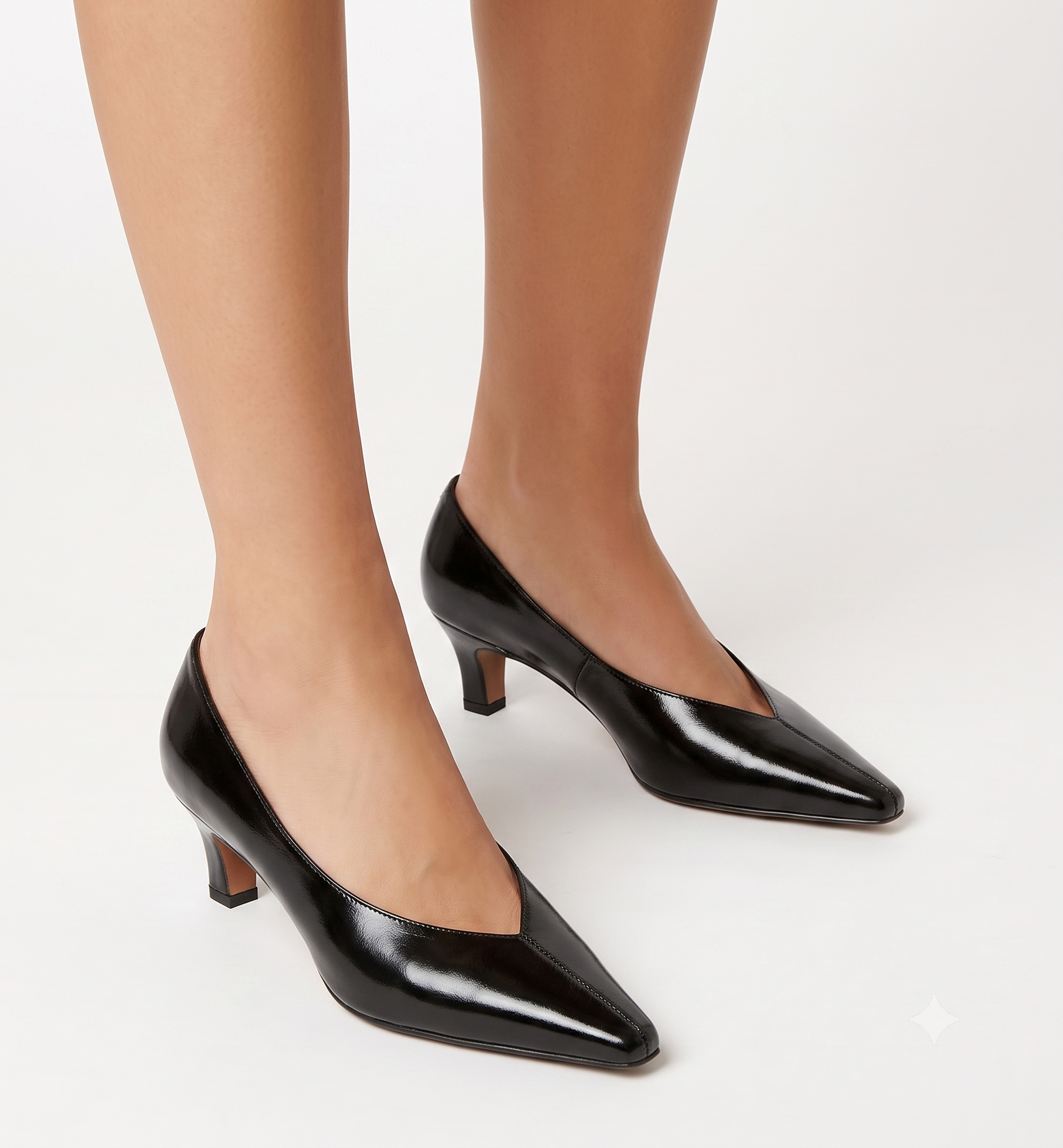 BECKHAM ESCARPIN EN CUIR FROISSÉ