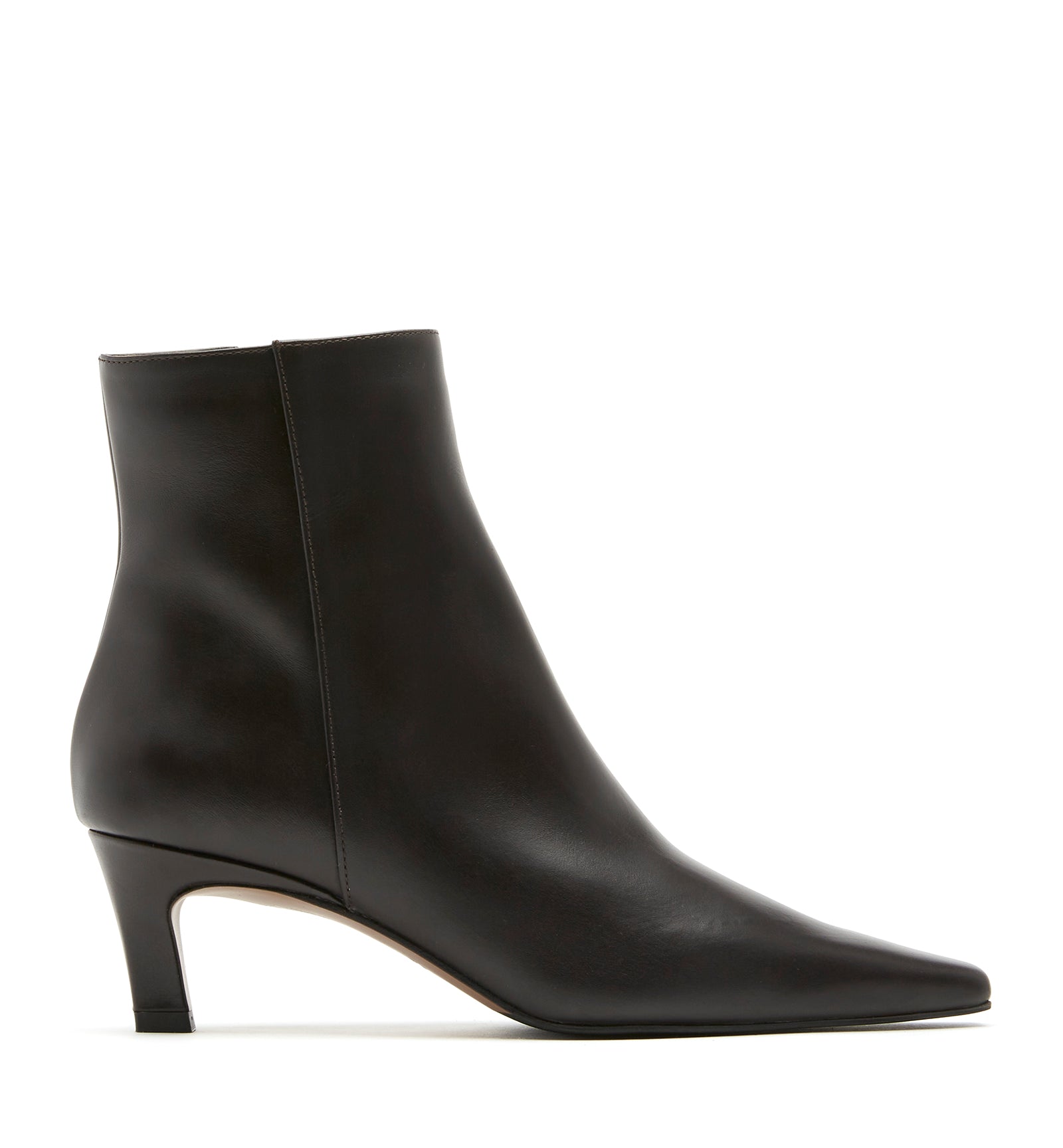 BEV LEATHER HEELED BOOTIE