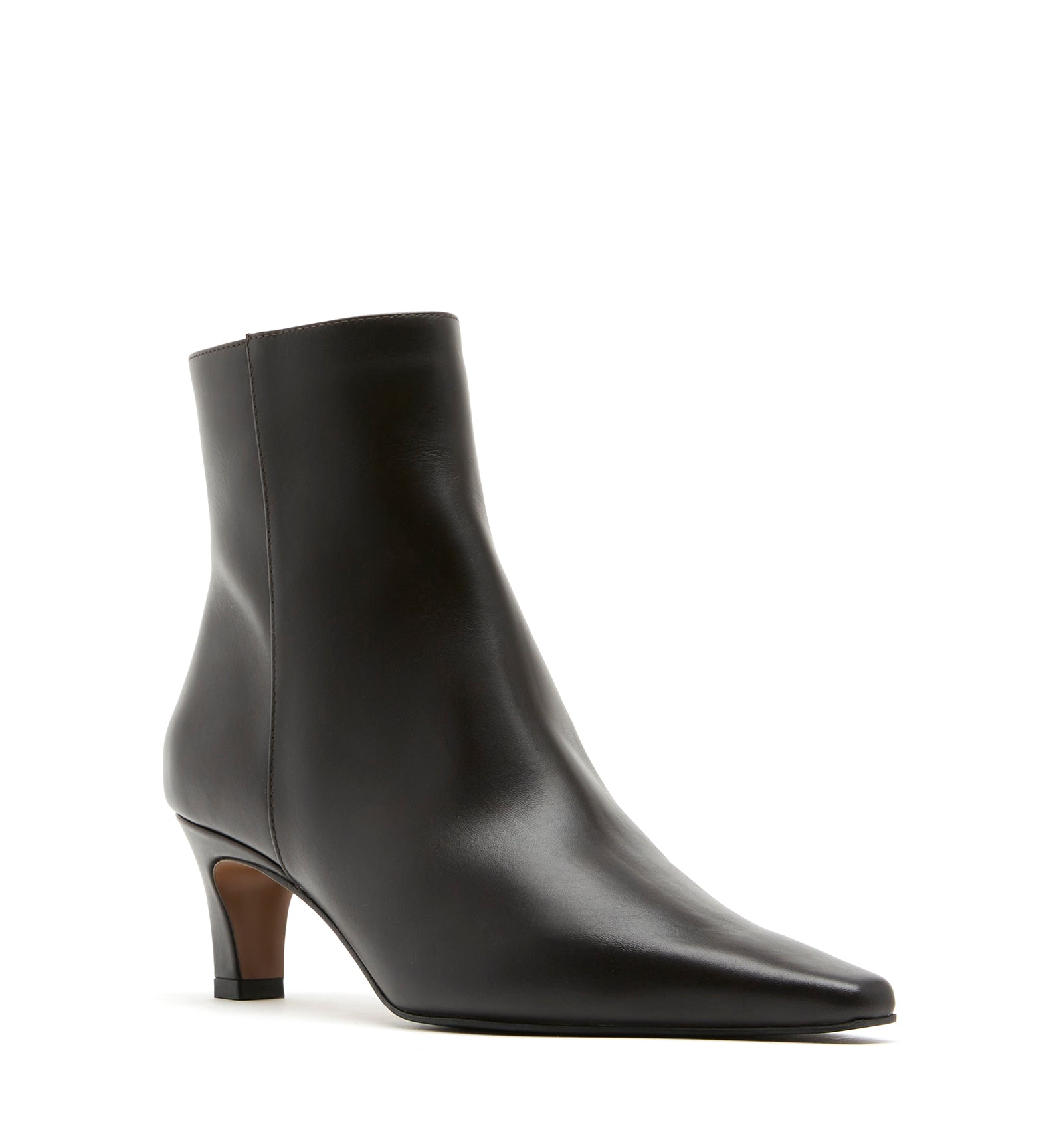 BEV LEATHER HEELED BOOTIE