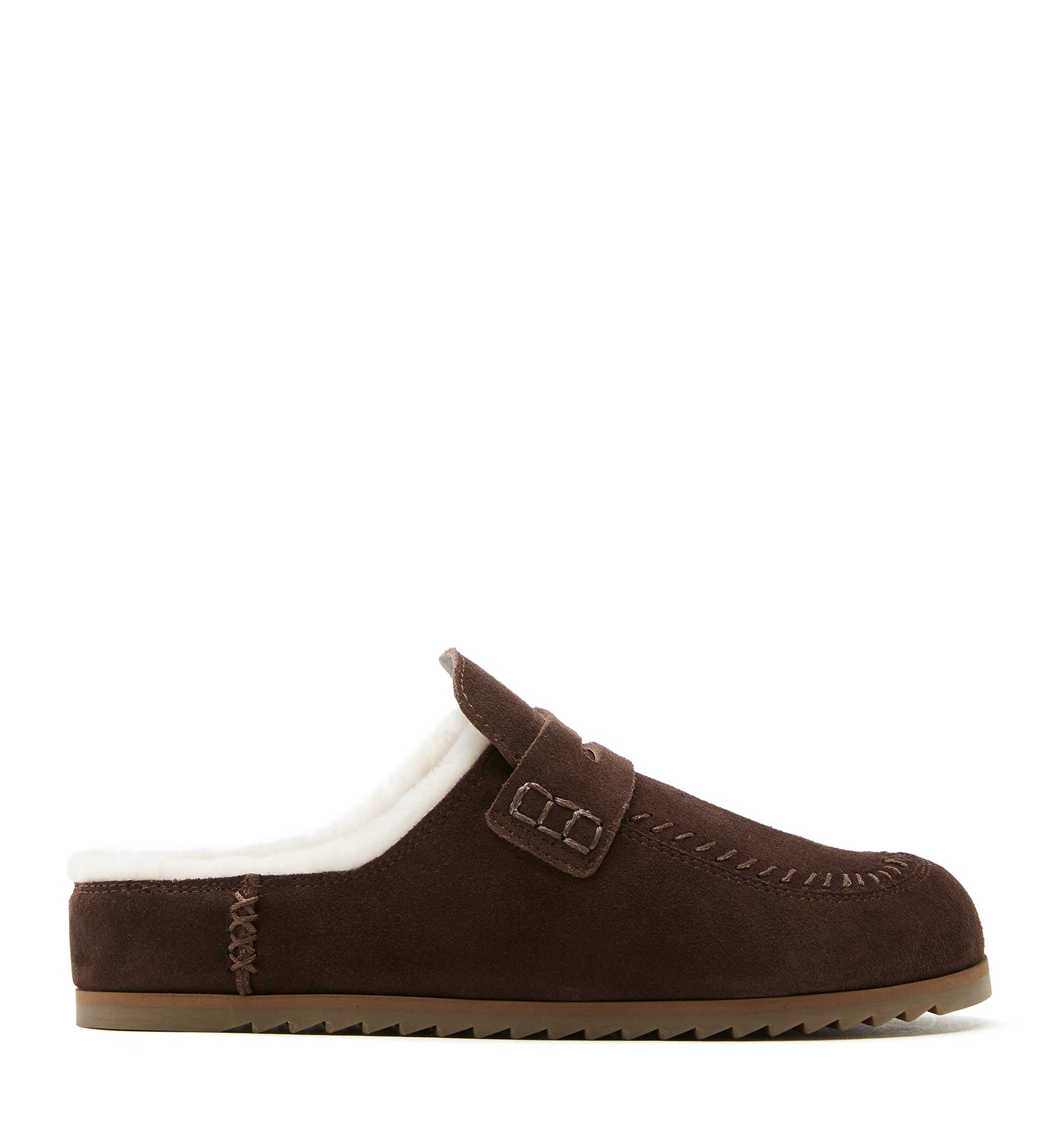 BRIDGER SHEARLING-LINED SUEDE MULE