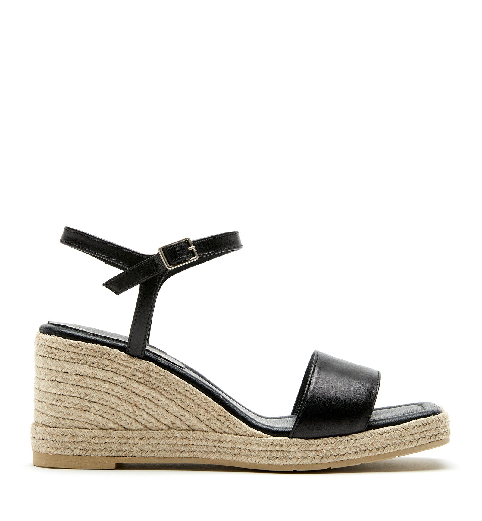 CASSIE LEATHER WEDGE ESPADRILLE - La Canadienne