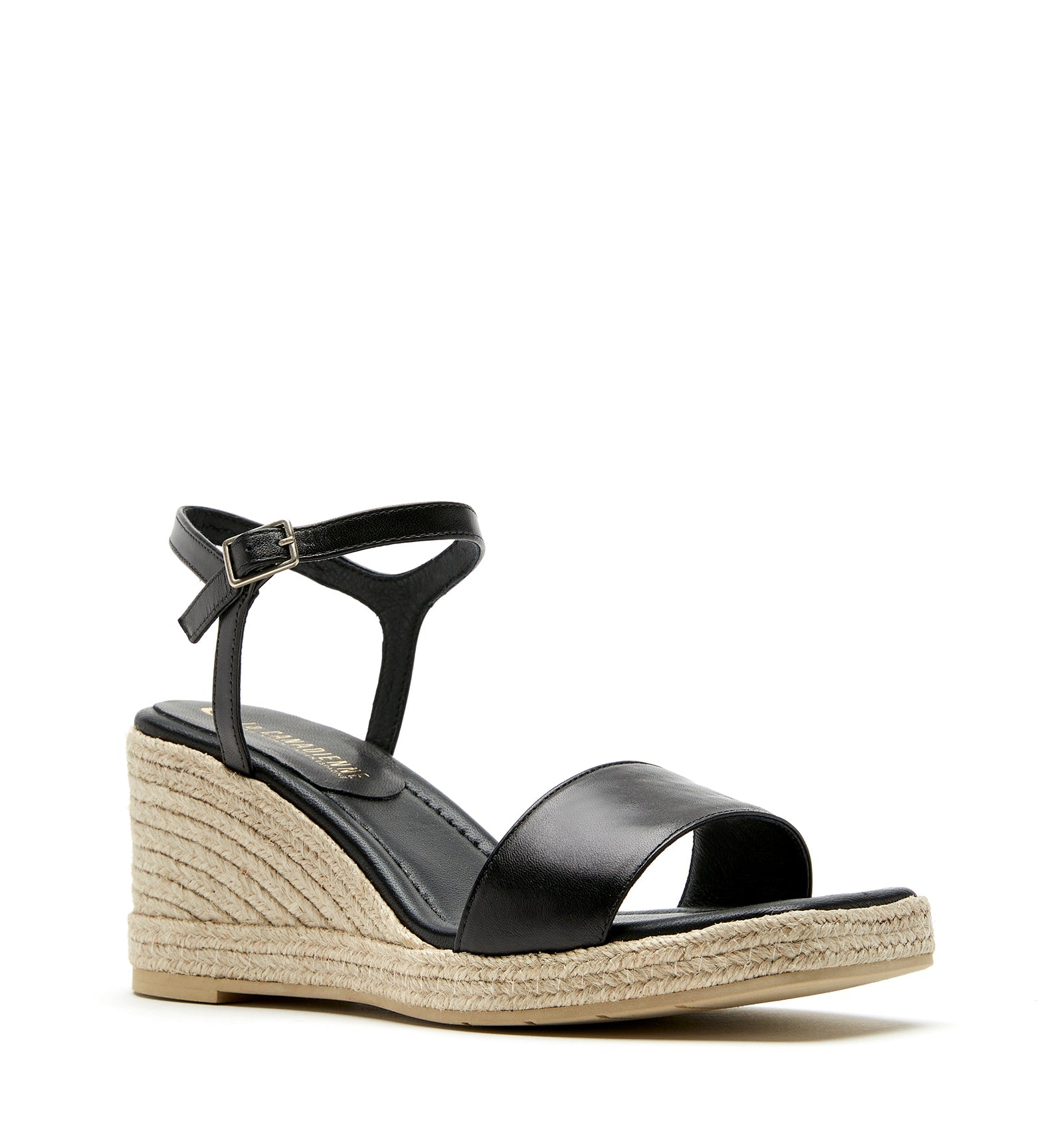 CASSIE LEATHER WEDGE ESPADRILLE - La Canadienne