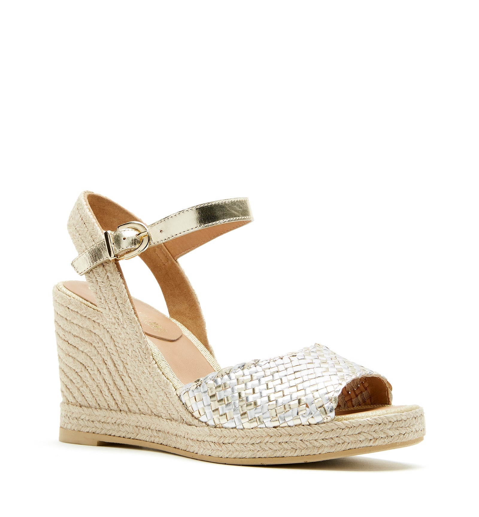 CATALINA LEATHER WEDGE ESPADRILLE - La Canadienne