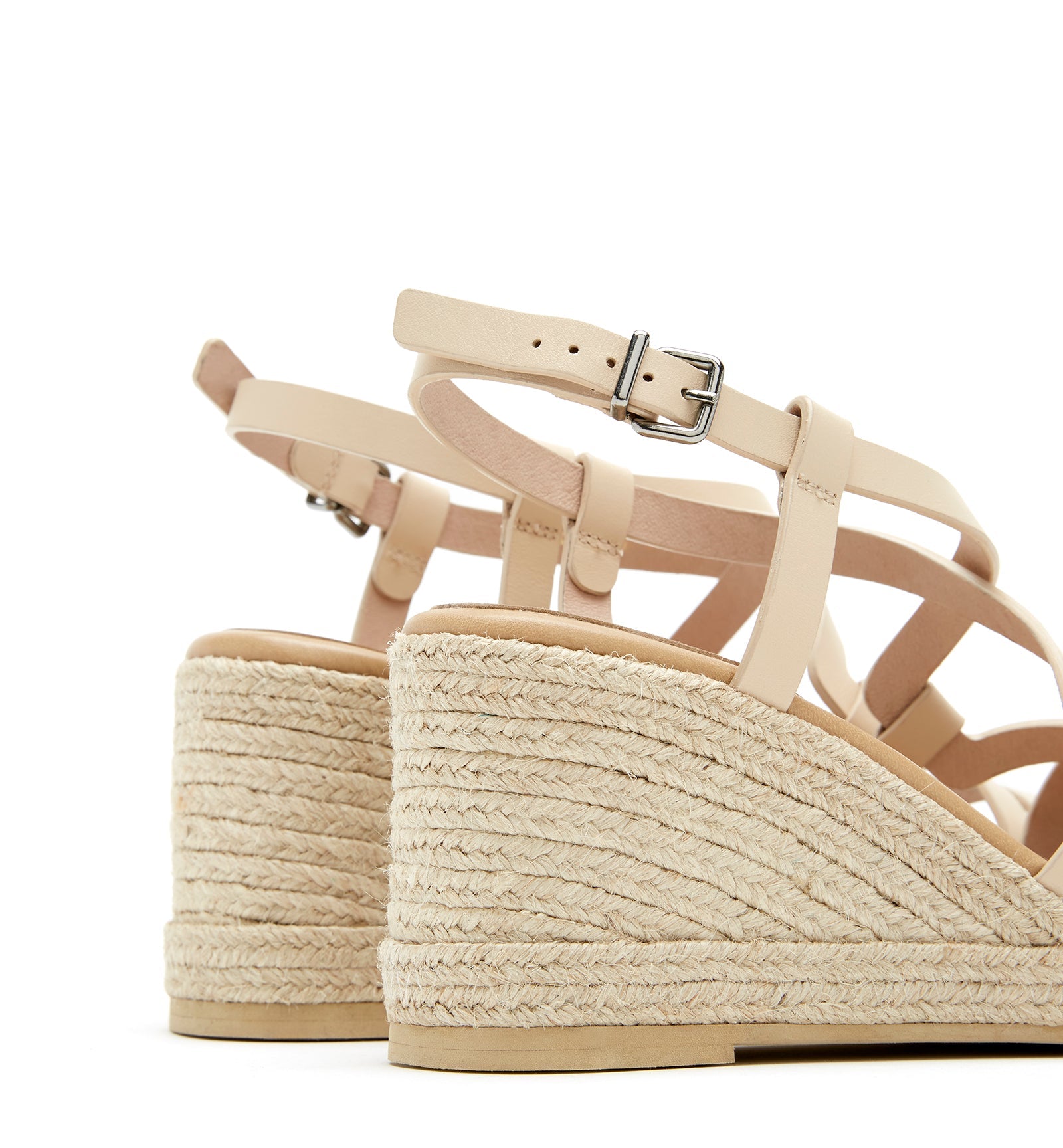 CHAMBLY LEATHER WEDGE ESPADRILLE - La Canadienne