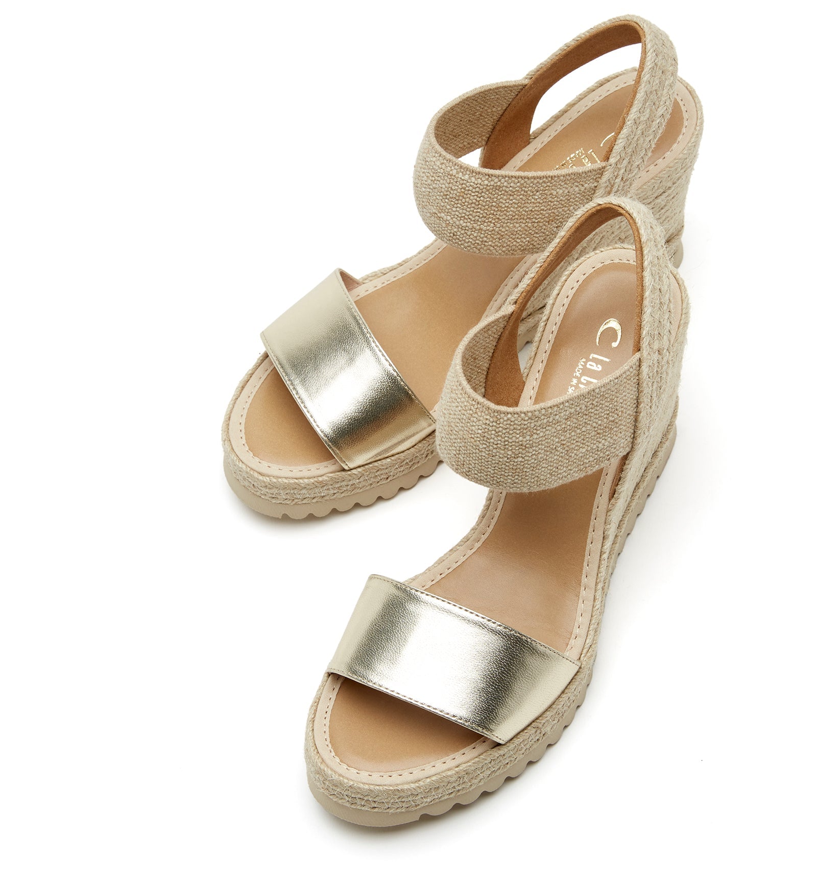 CHRISHELL LEATHER WEDGE ESPADRILLE - La Canadienne