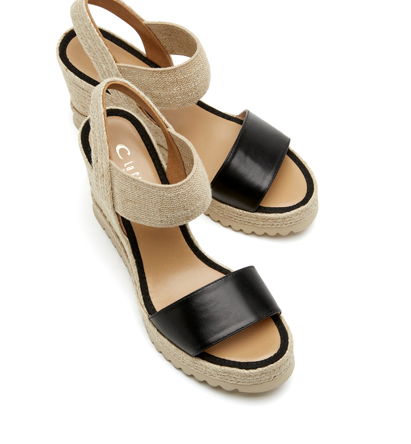CHRISHELL LEATHER WEDGE ESPADRILLE - La Canadienne