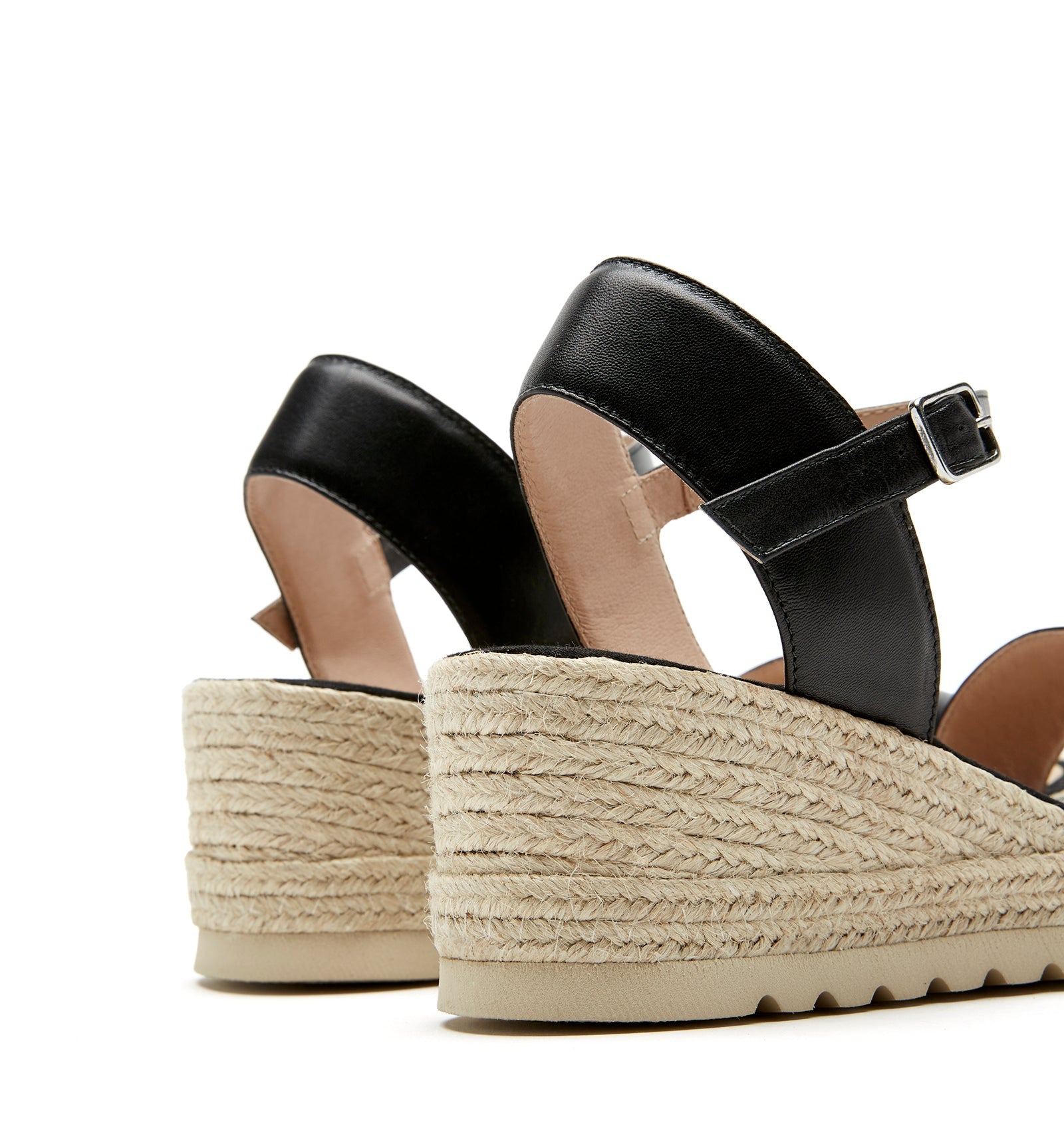 CHRISTIE LEATHER WEDGE ESPADRILLE - La Canadienne