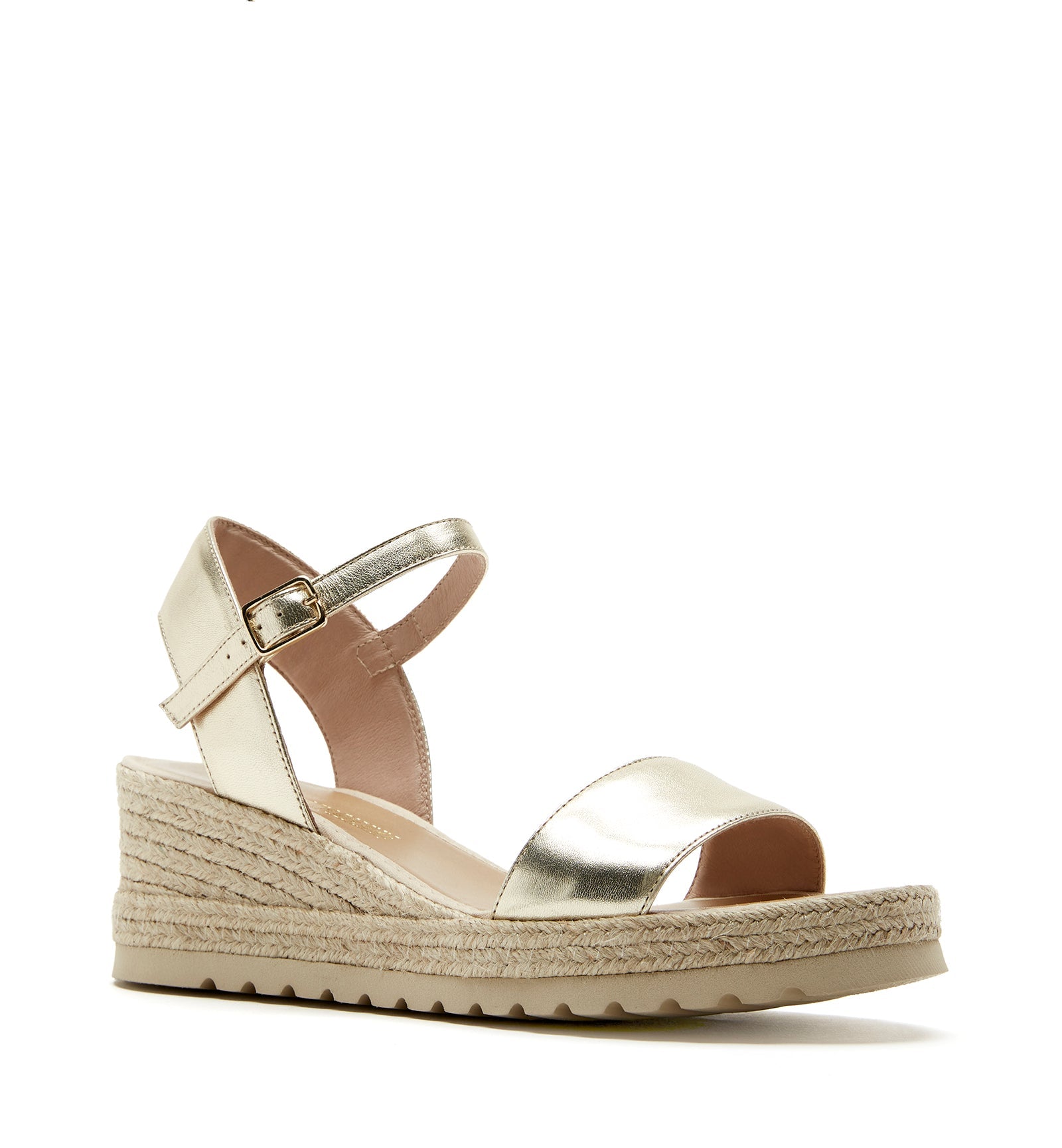 CHRISTIE LEATHER WEDGE ESPADRILLE - La Canadienne