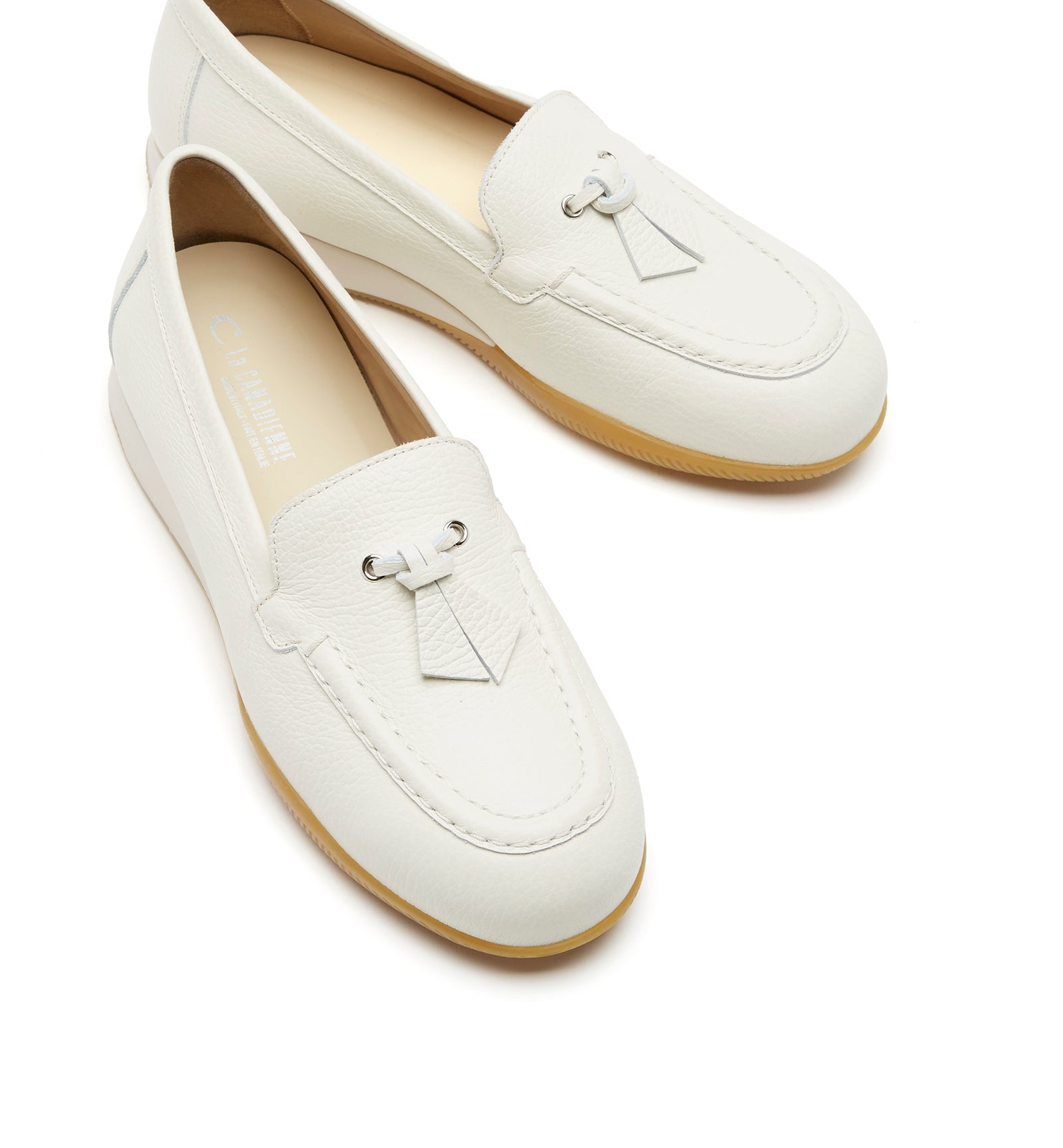 DANIA SNEAKER CHAUSSURE BATEAU EN CUIR GRAINÉ