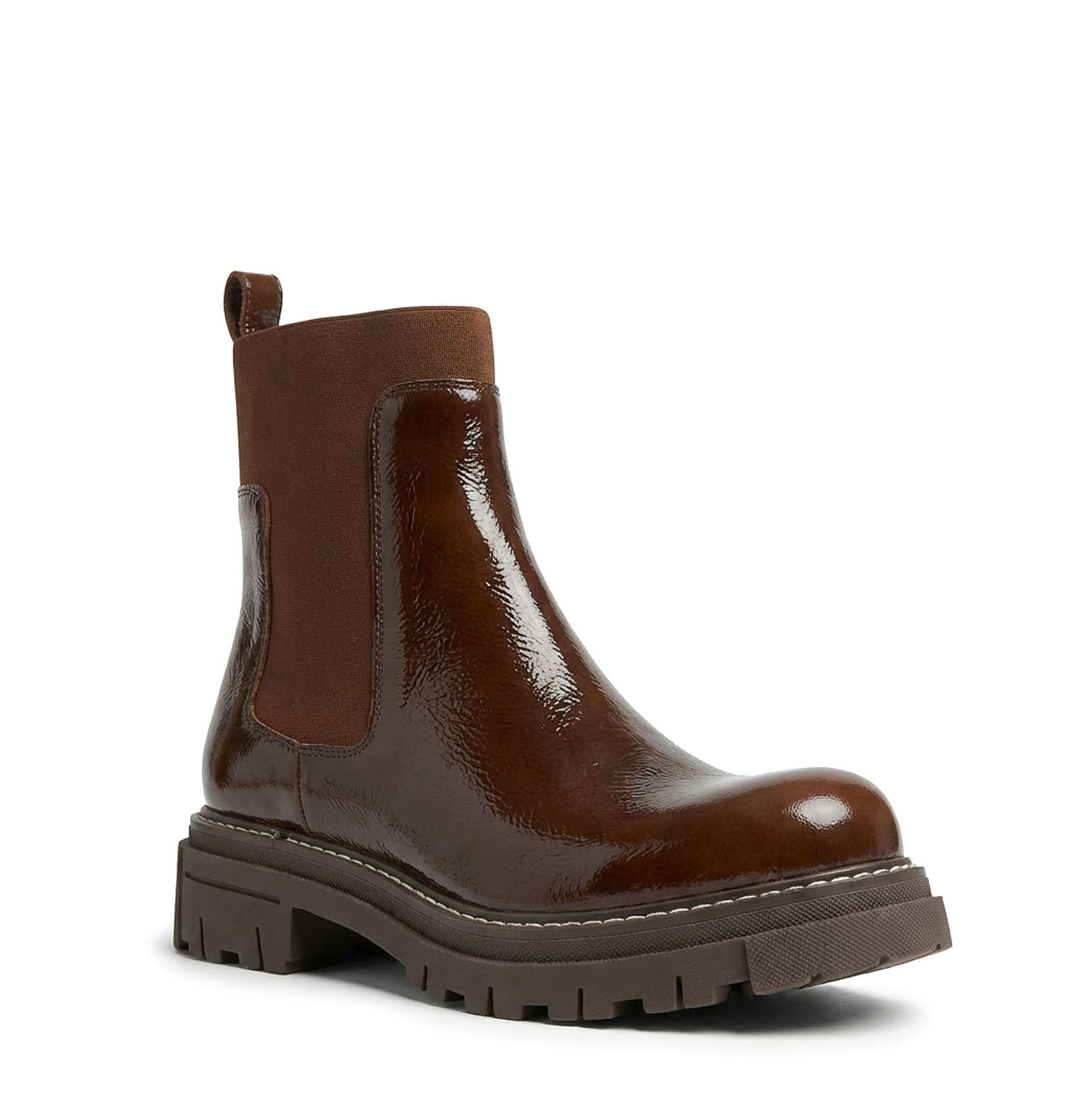 DARREN BOTTILLON EN CUIR EFFET FROISSÉ