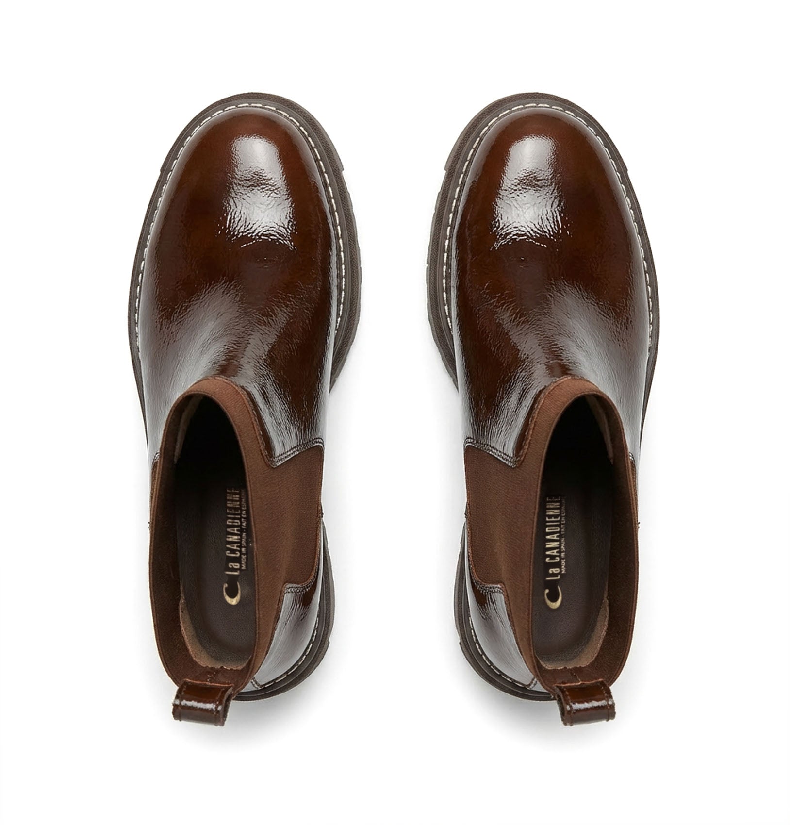 DARREN BOTTILLON EN CUIR EFFET FROISSÉ