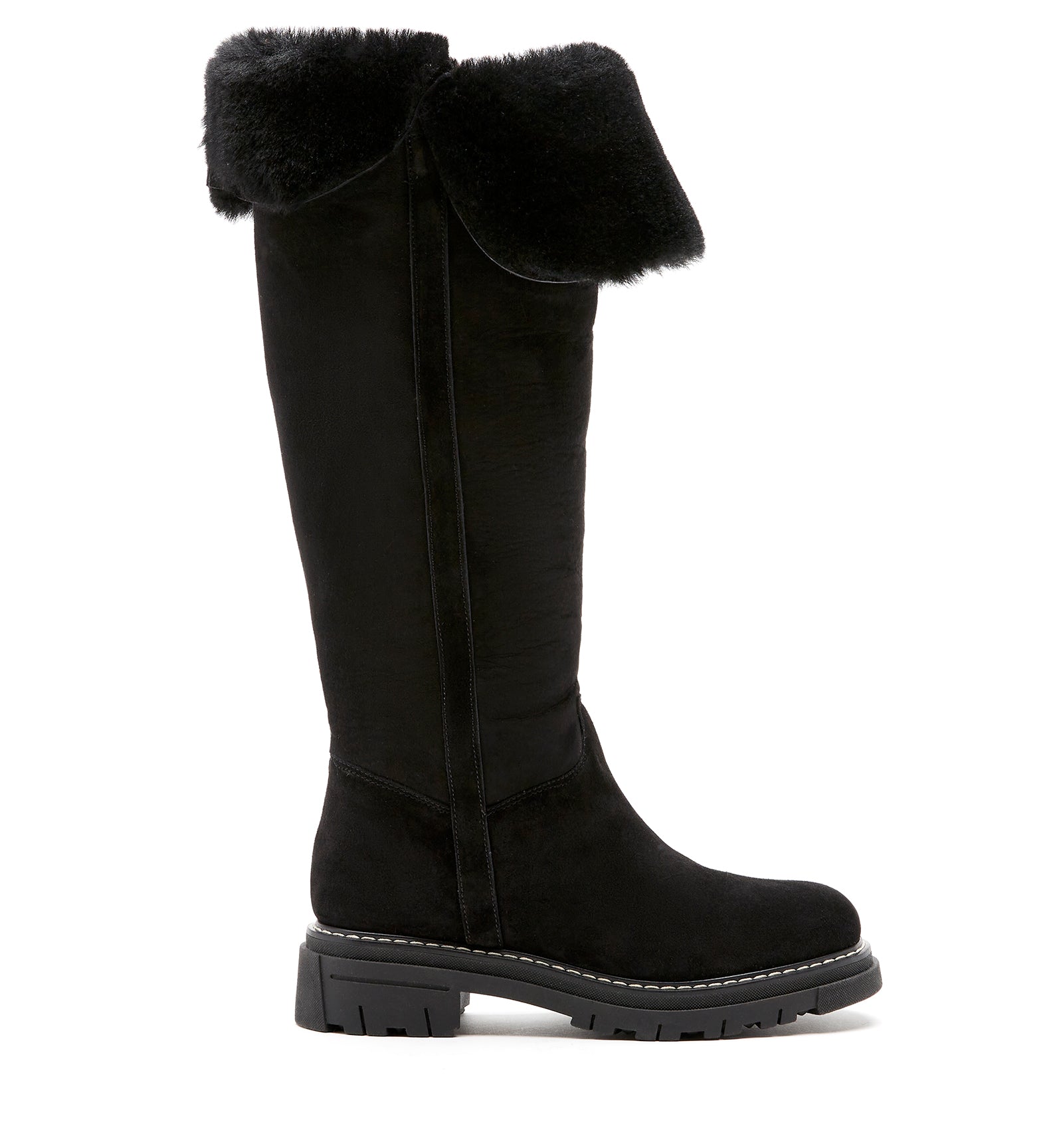 DAVIDE SHEARLING-LINED SUEDE BOOT