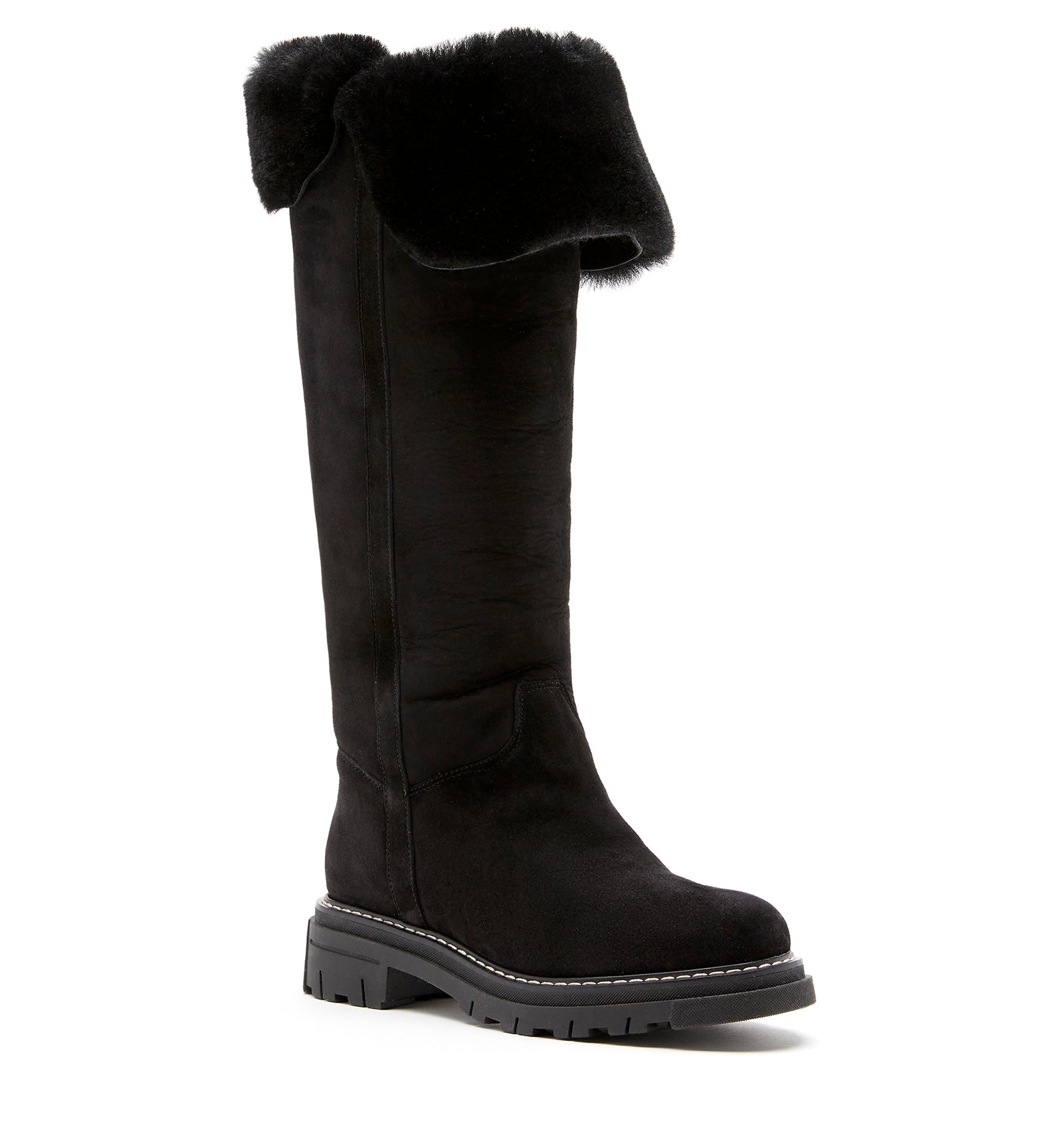 DAVIDE SHEARLING-LINED SUEDE BOOT