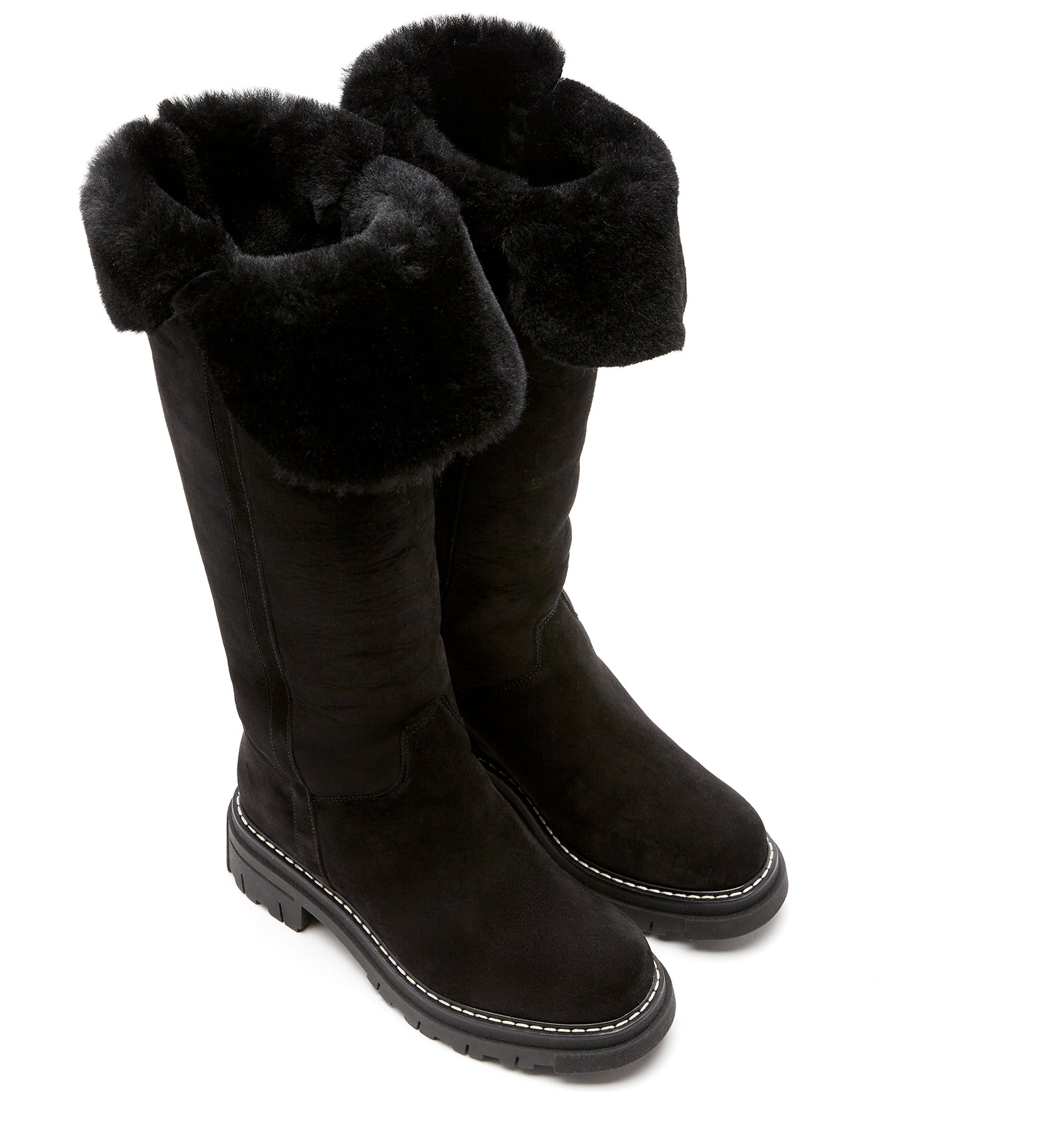 DAVIDE SHEARLING-LINED SUEDE BOOT