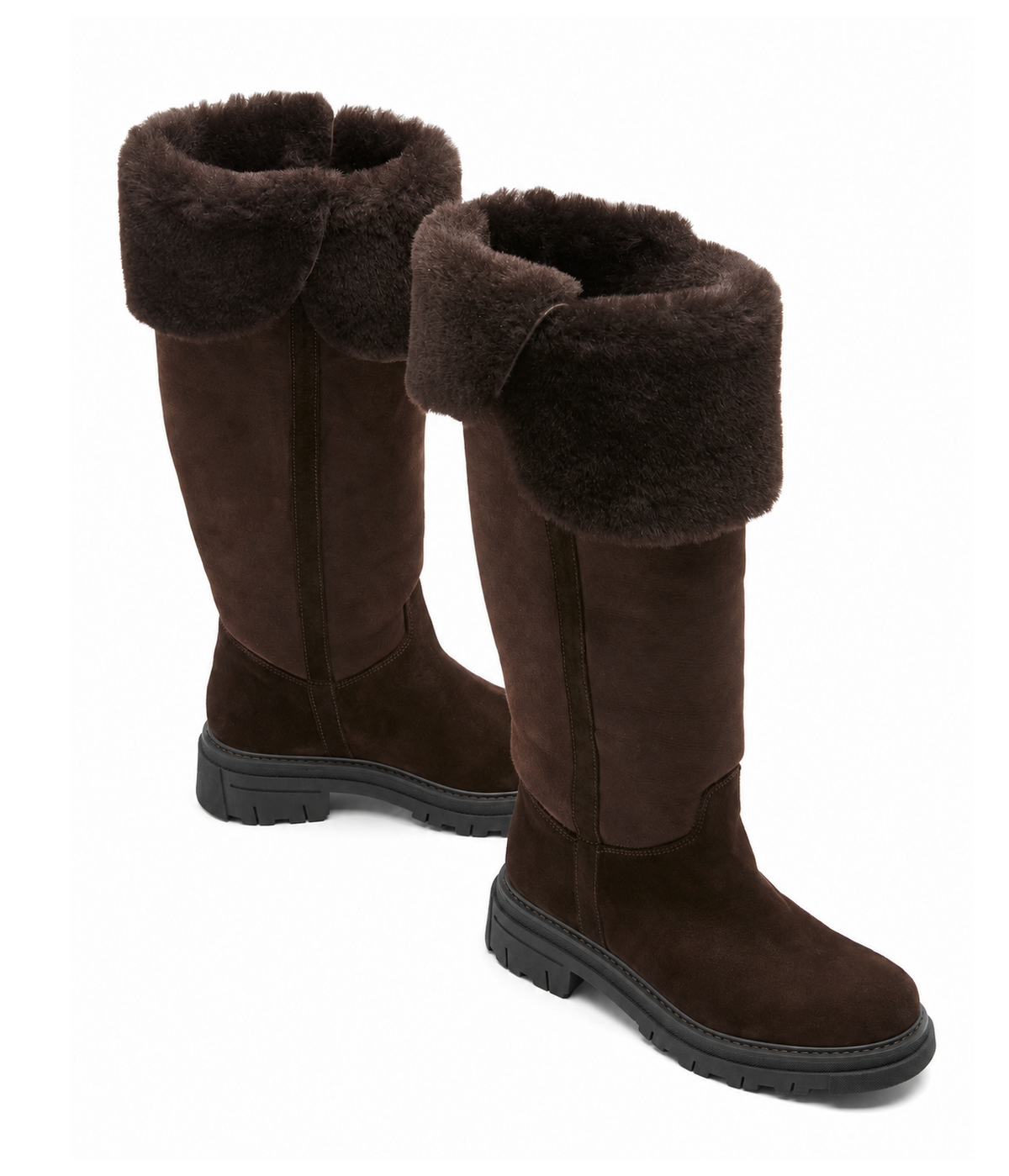 DAVIDE SHEARLING-LINED SUEDE BOOT — Item 9 of 11