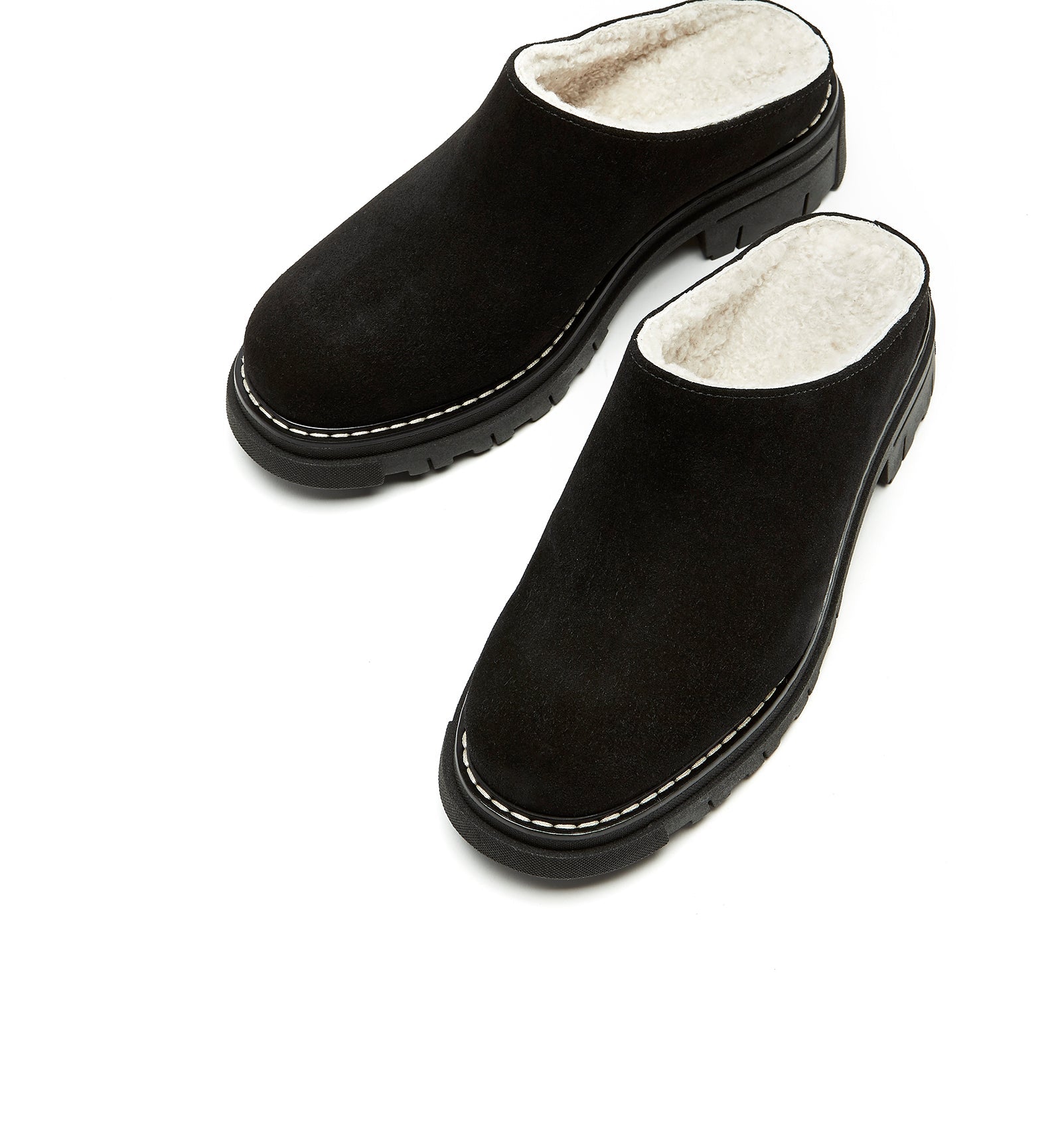 DEA SHEARLING - LINED SUEDE MULE - La Canadienne