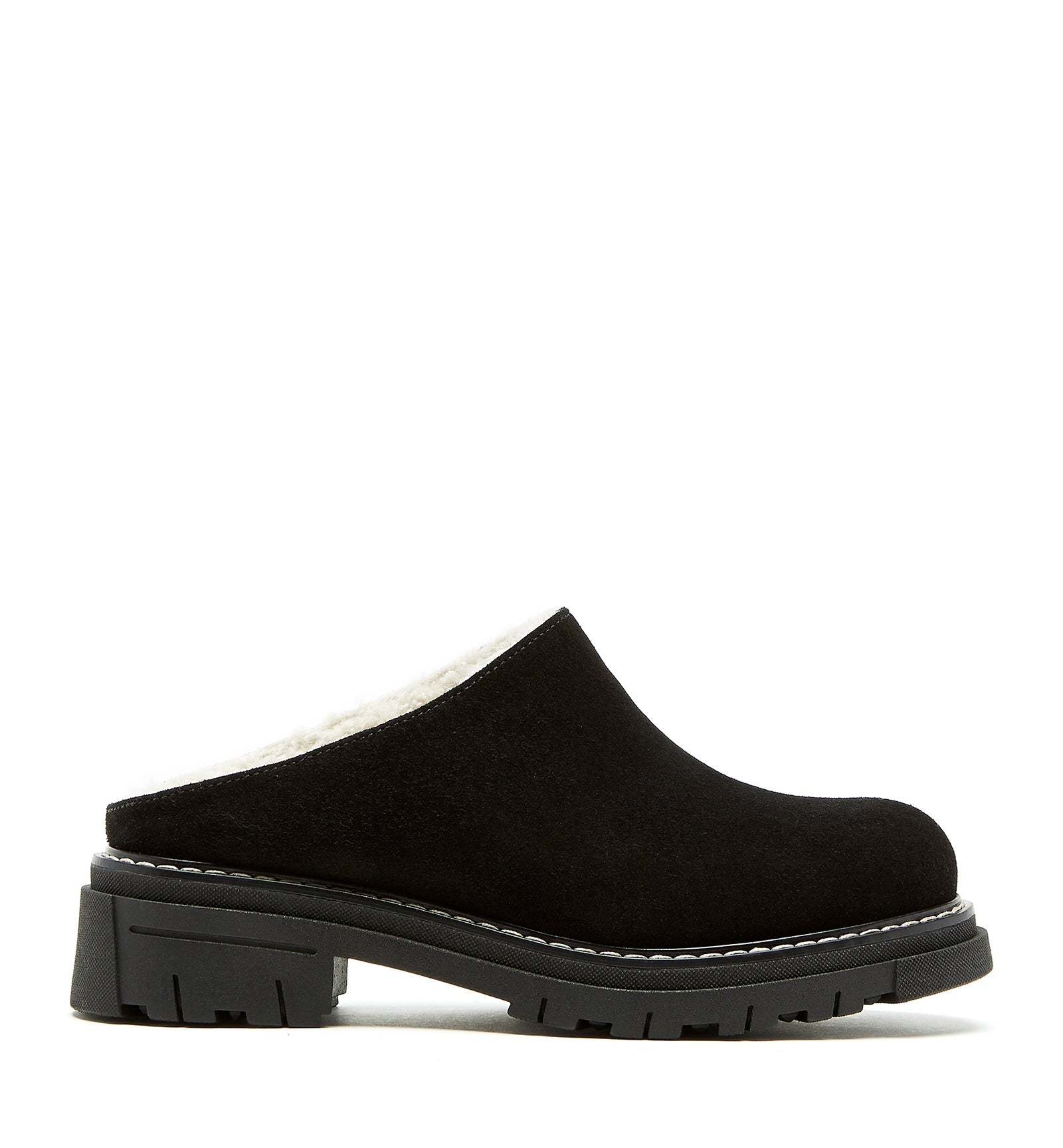DEA SHEARLING - LINED SUEDE MULE - La Canadienne