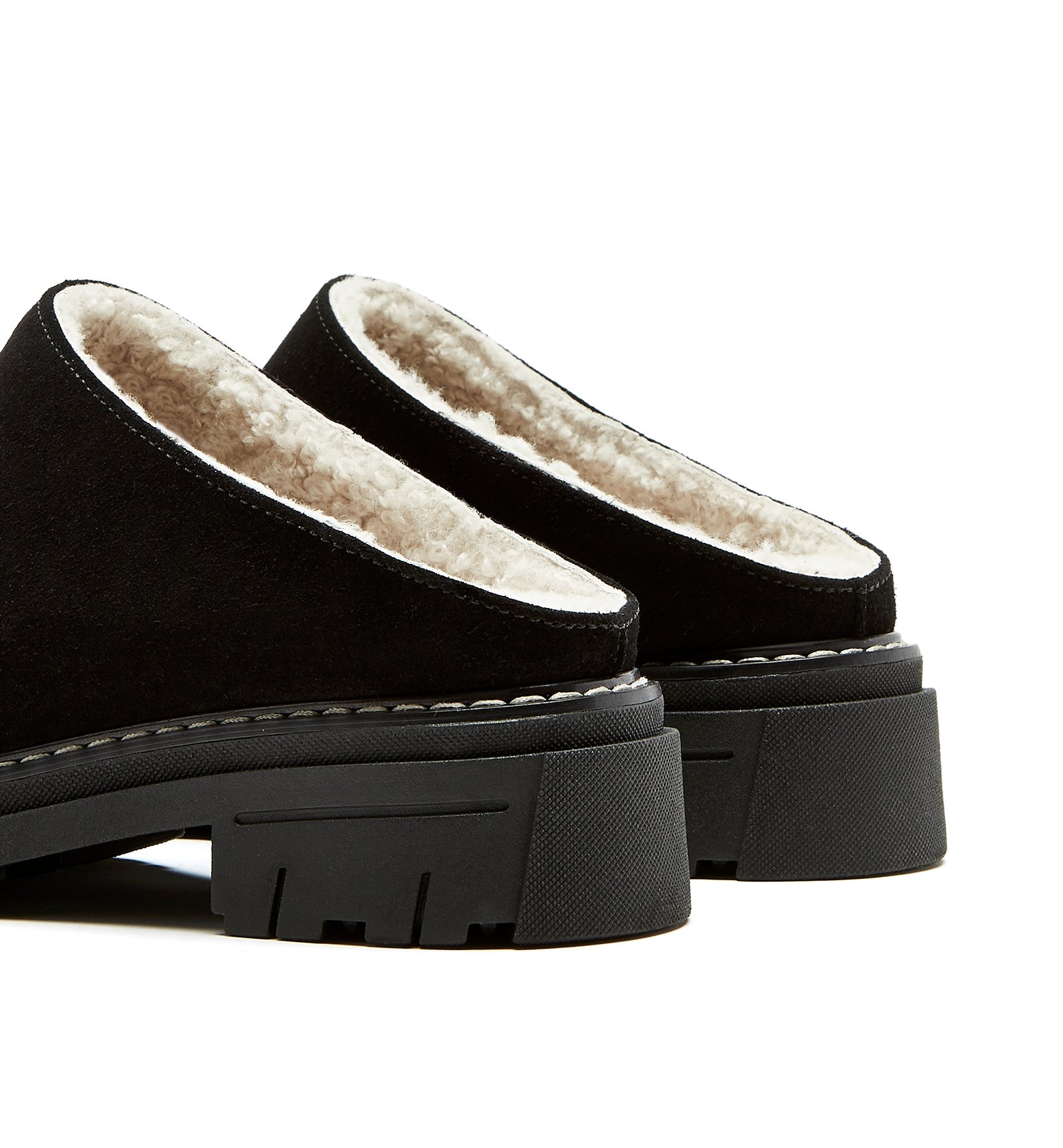 DEA SHEARLING - LINED SUEDE MULE - La Canadienne