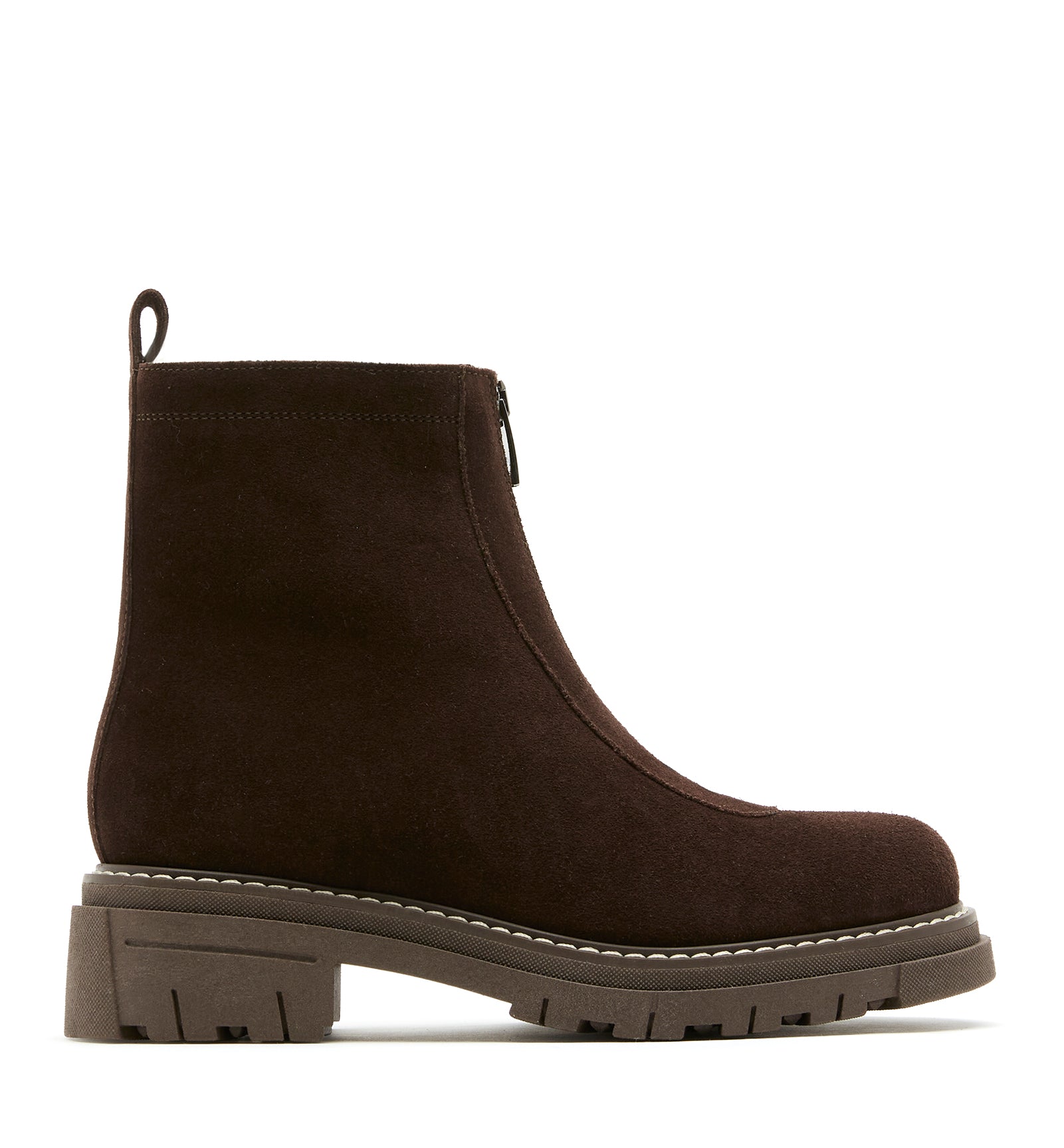 DELTA SHEARLING-LINED SUEDE BOOTIE — Item 1 of 15