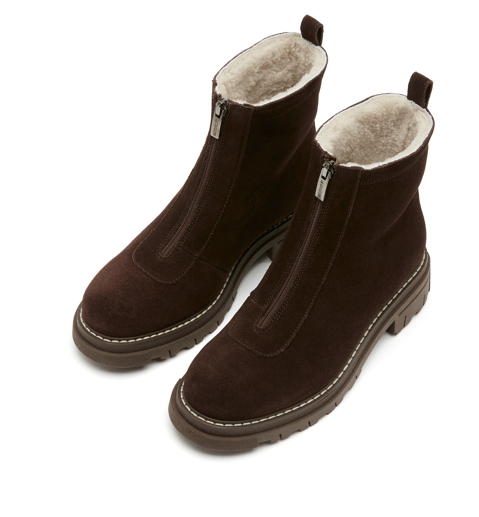 DELTA SHEARLING-LINED SUEDE BOOTIE — Item 3 of 15