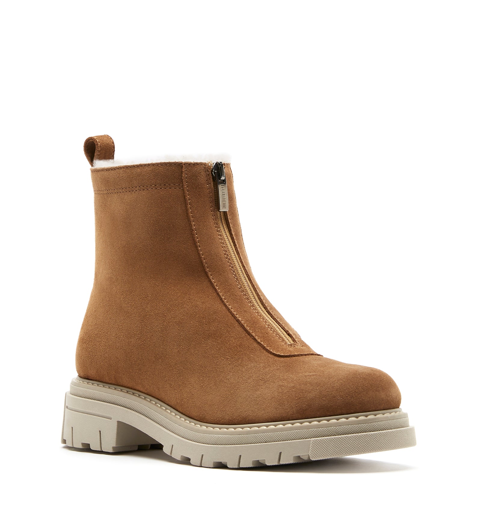 DELTA SHEARLING-LINED SUEDE BOOTIE