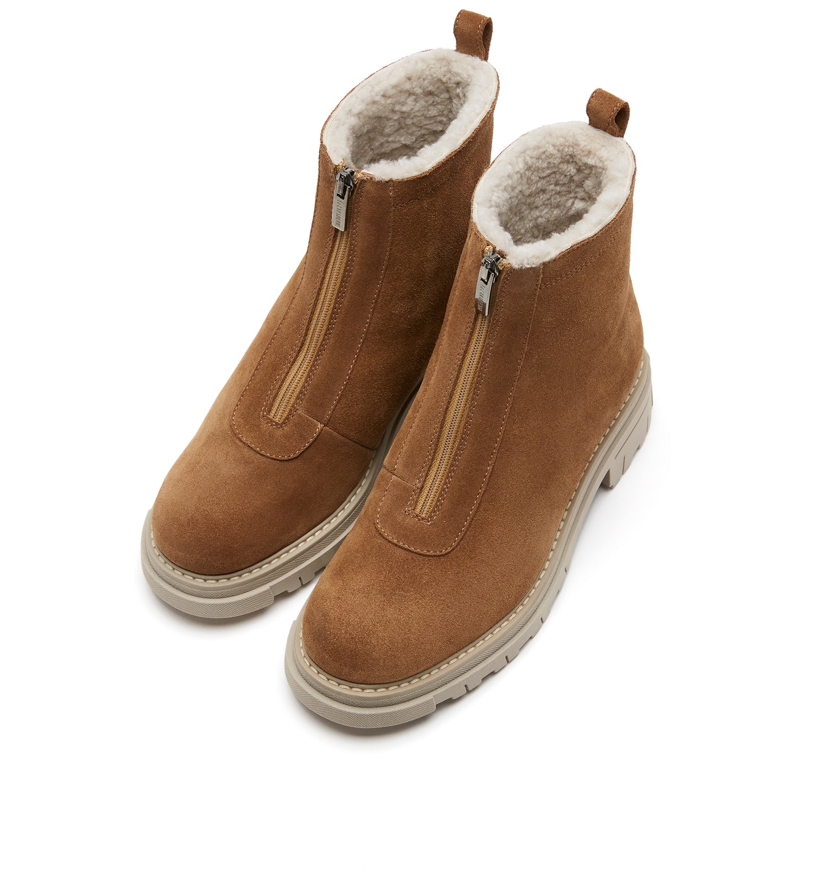 DELTA SHEARLING-LINED SUEDE BOOTIE
