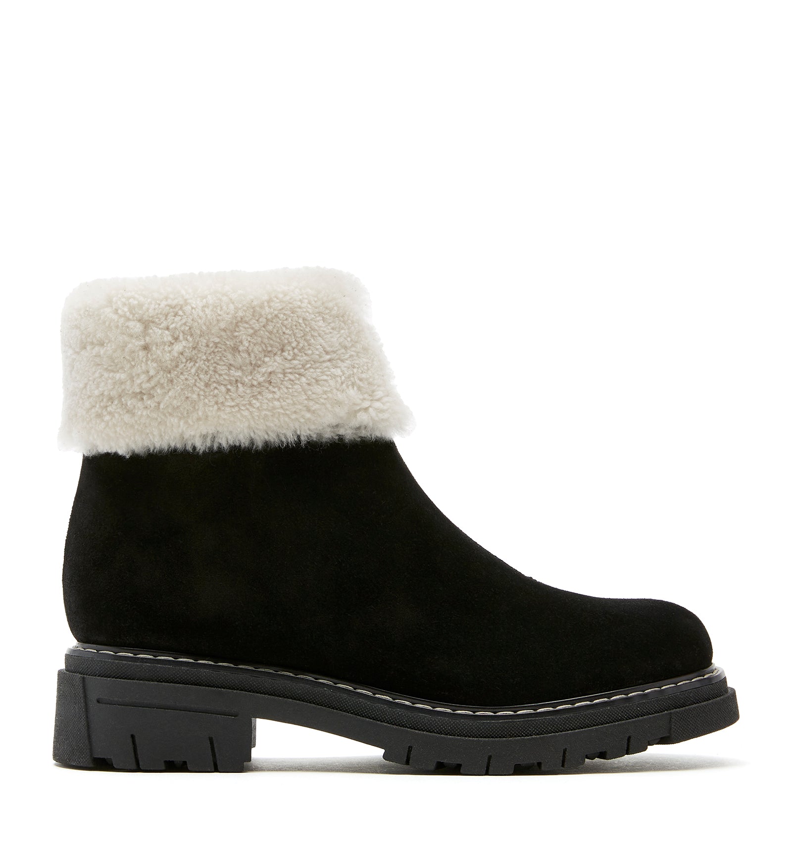 DENNIS SHEARLING-LINED SUEDE BOOTIE