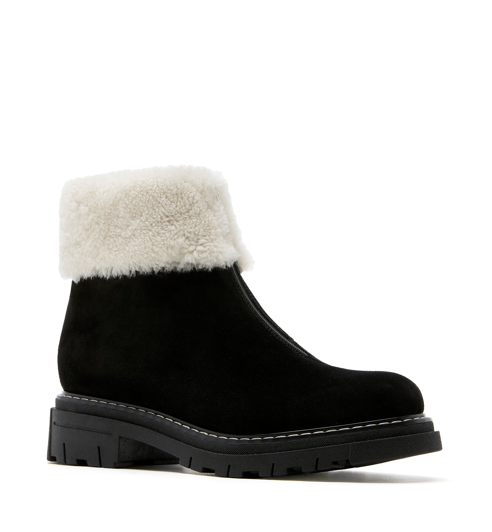 DENNIS SHEARLING-LINED SUEDE BOOTIE