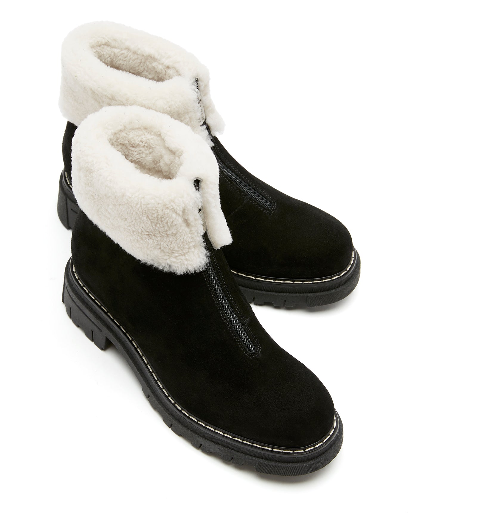 DENNIS SHEARLING-LINED SUEDE BOOTIE