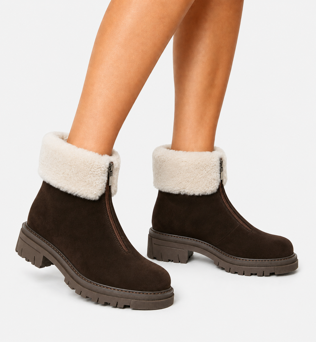 DENNIS SHEARLING-LINED SUEDE BOOTIE — Item 12 of 12