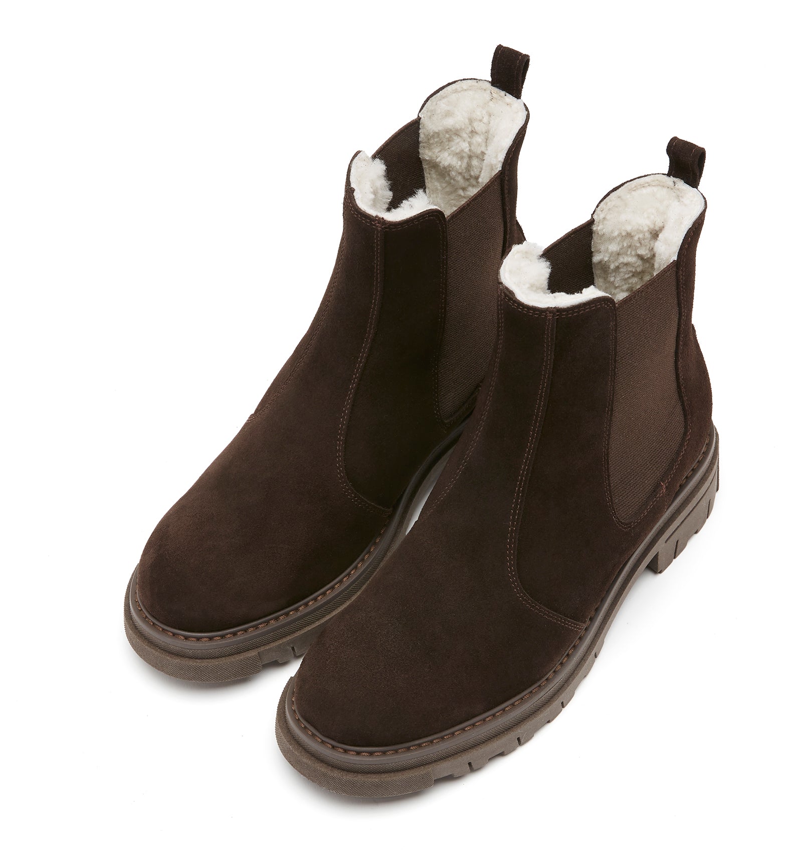 DERRICK SHEARLING-LINED SUEDE BOOTIE