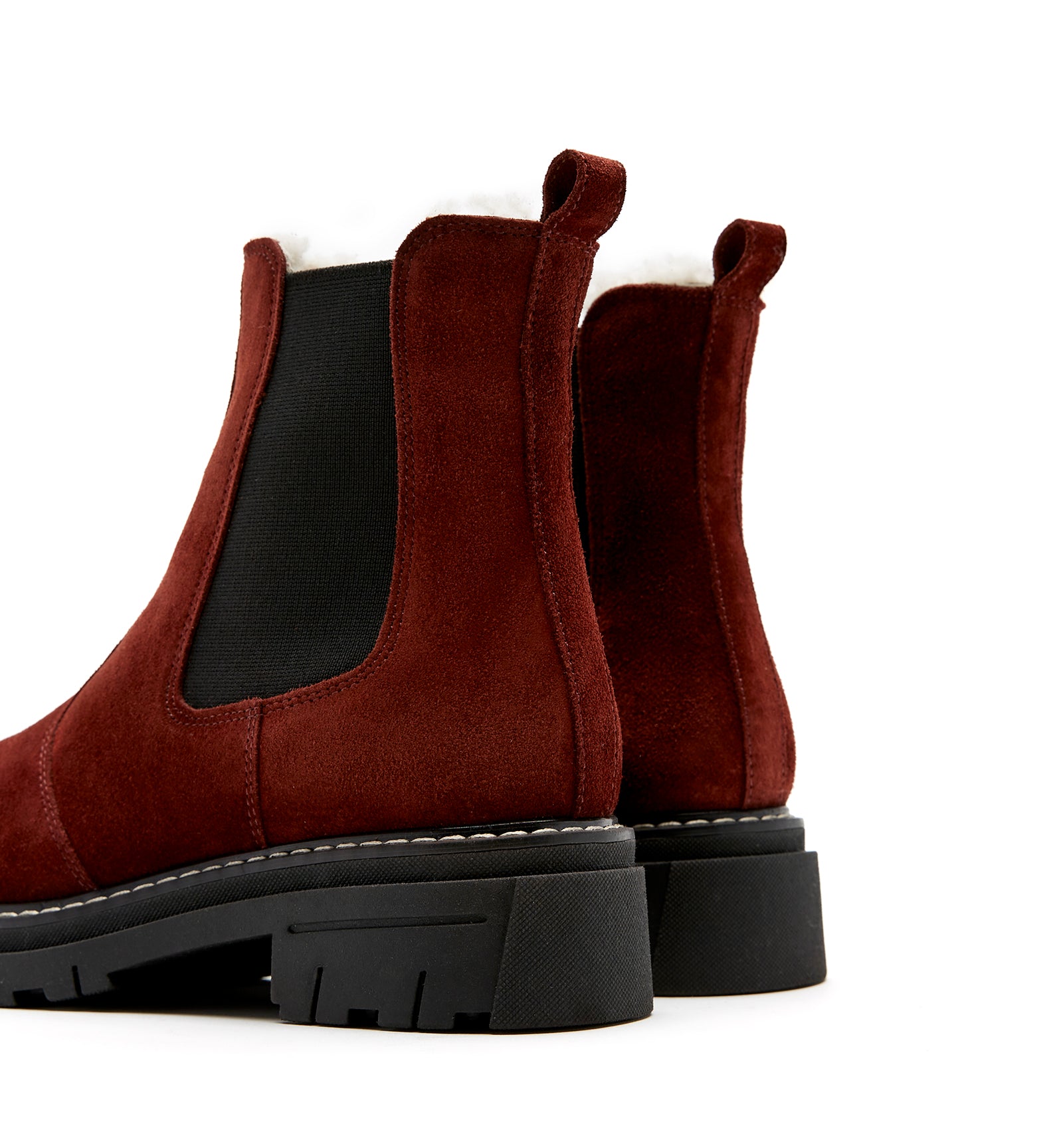 DERRICK SHEARLING-LINED SUEDE BOOTIE