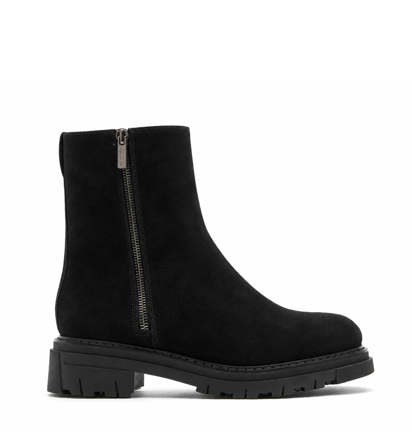 DIAMOND SHEARLING LINED SUEDE BOOTIE — Item 1 of 10